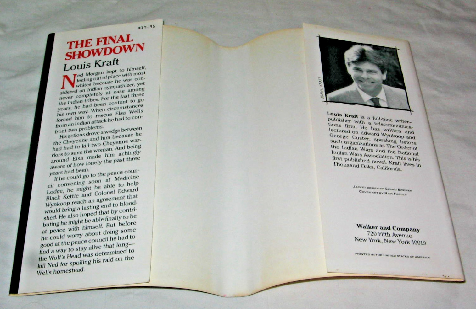 The Final Showdown by Louis Kraft HC DJ 1st/1st 1992 Western Novel VG+ Walker