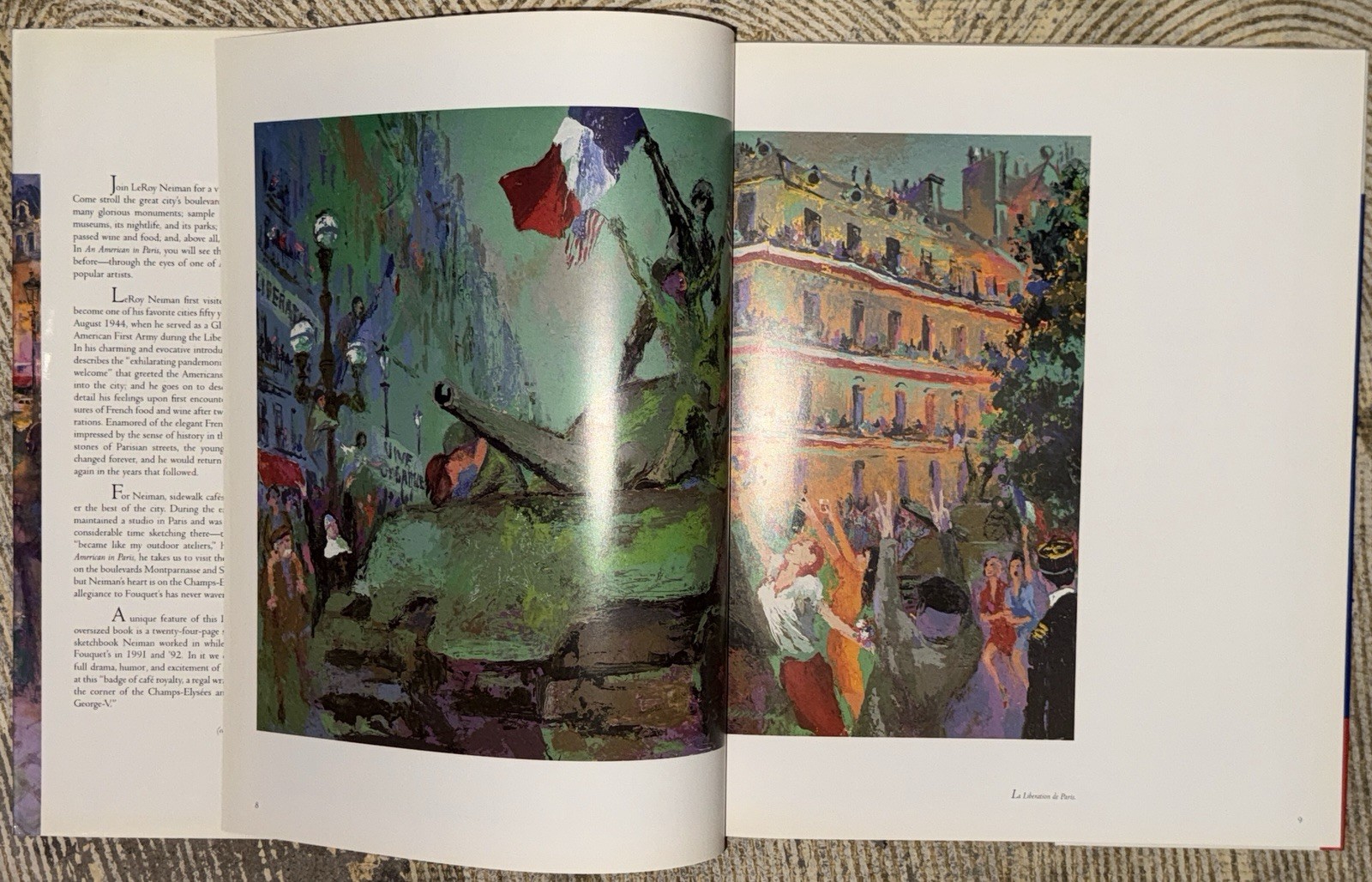 1994 LEROY NEIMAN AN AMERICAN IN PARIS HARDCOVER BOOK – GREAT PRINTS – I 1415