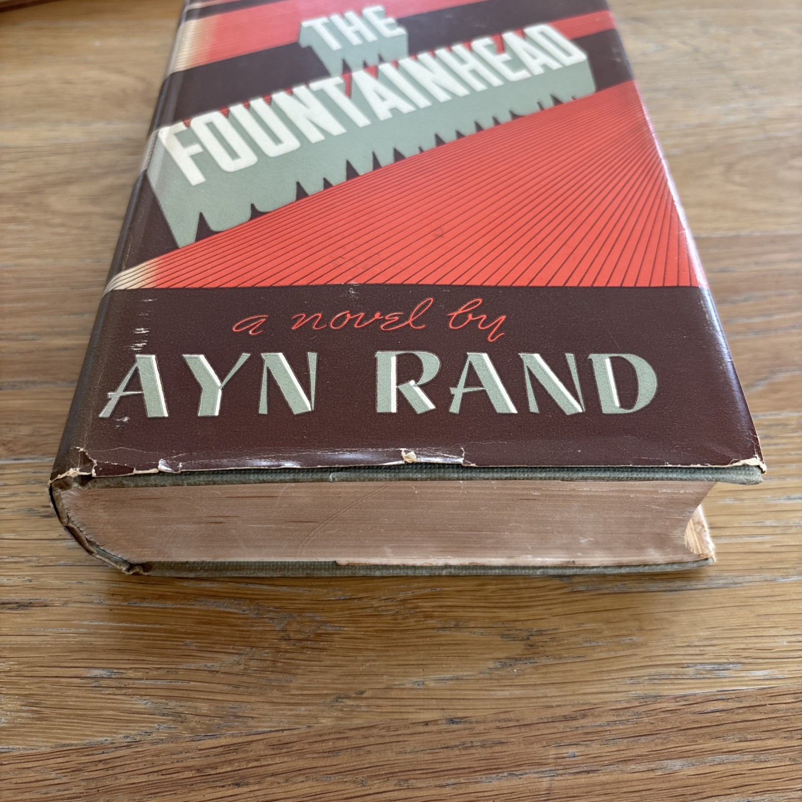 THE FOUNTAINHEAD Ayn Rand Vintage 1943 HC DJ Early Ed. Bobbs Merrill Book Errors