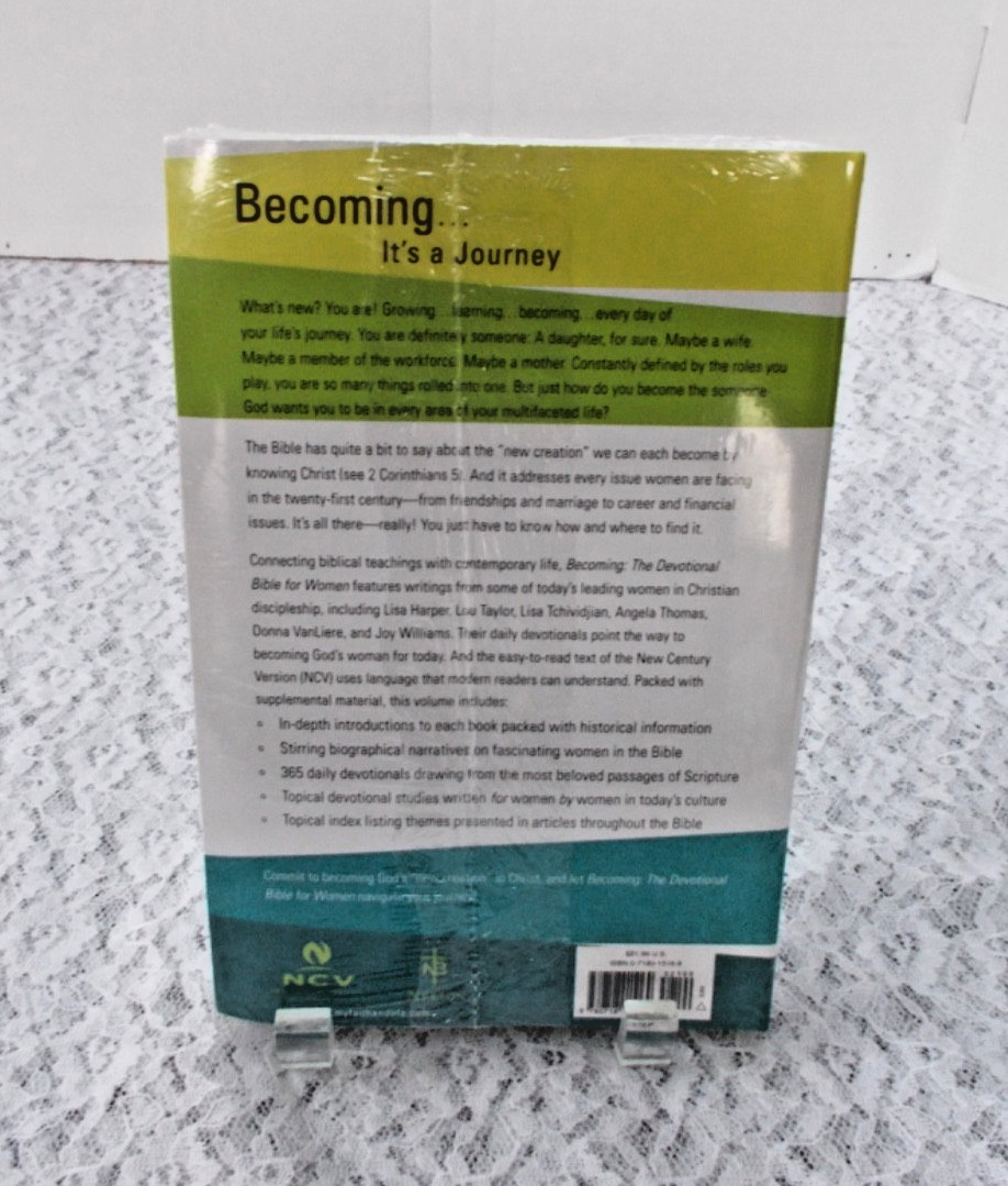 “Becoming” The Devotional Bible For Women New Century Version, Paperback Sealed
