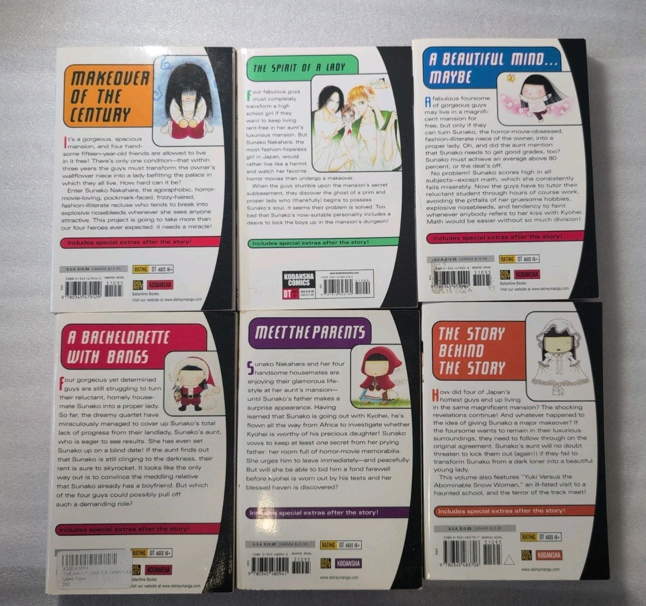 The Wallflower English Manga Volumes 1-6 Tomoko Hayakawa