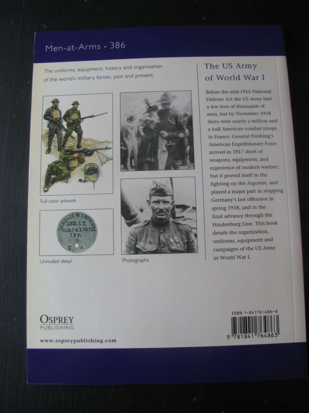 OSPREY MEN AT ARMS #386 THE US ARMY OF WORLD WAR I VG/NN