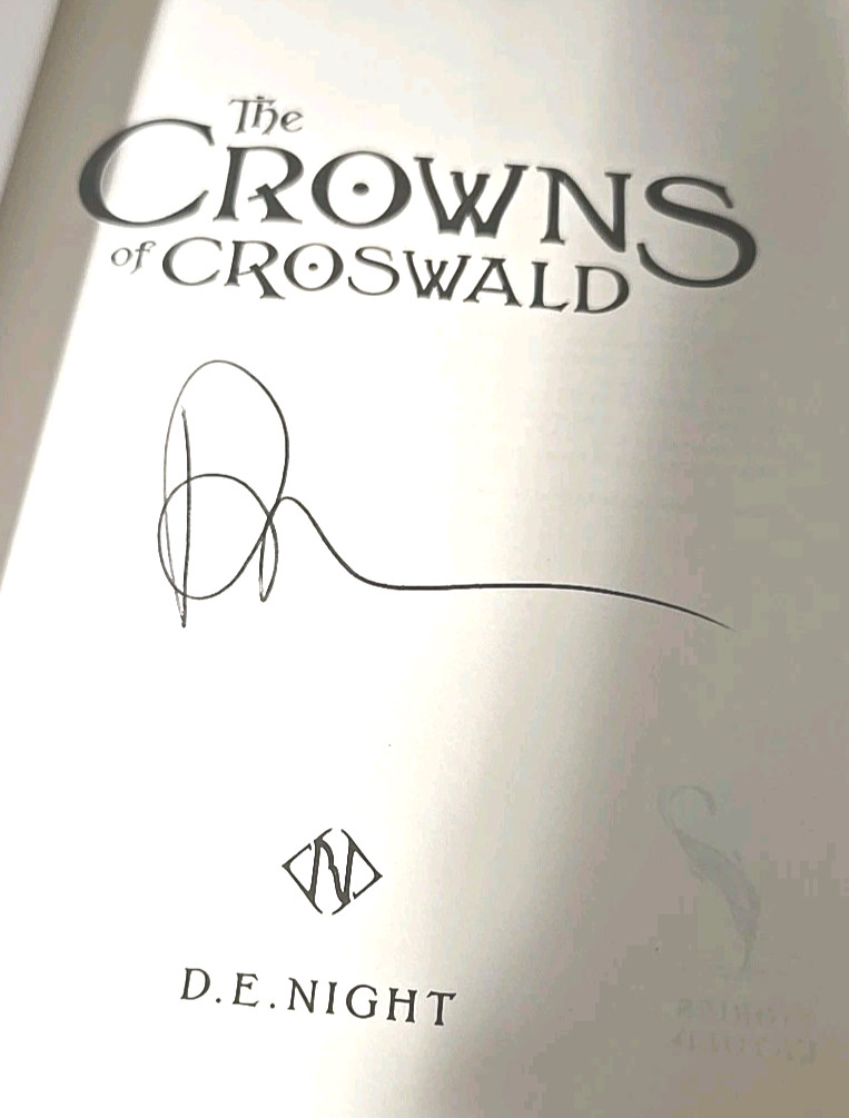 Signed The Crowns of Croswald by D.E. Night Autographed By Author Book 1