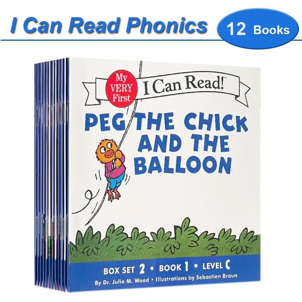 I Can Read Phonics 12-Book Set My First English Story Picture Books Montessori K