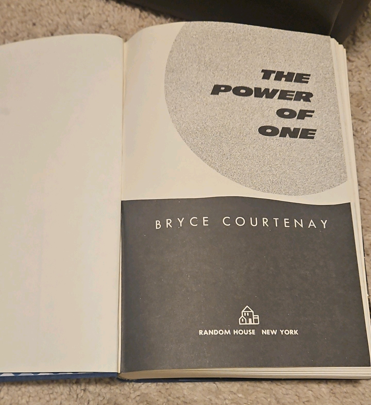 The Power of One by Bryce Courtenay (1989, Hardcover w/ Dust Jacket) BOMC Edtn.