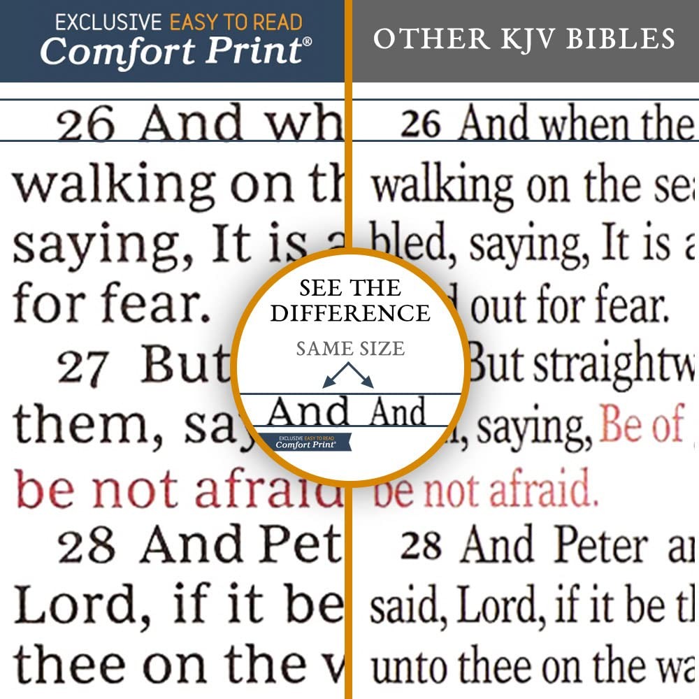 KJV Holy Bible Gift & Award Edition Black Leather-Look Red Letter Comfort Print