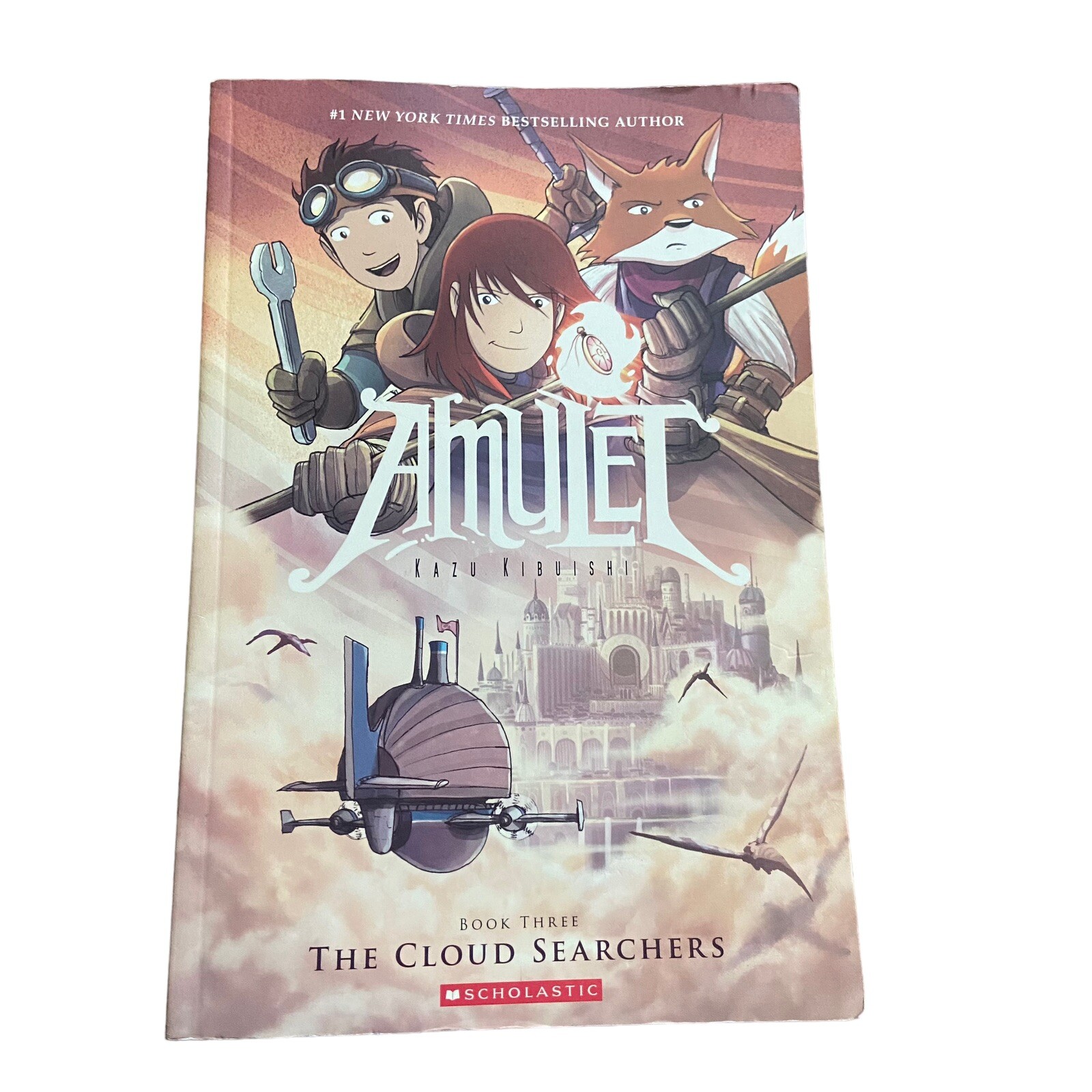 Lot of 3 Amulet Kazu Kibuishi Scholastic Graphic Novel Books Volumes 1 , 2, 3 PB