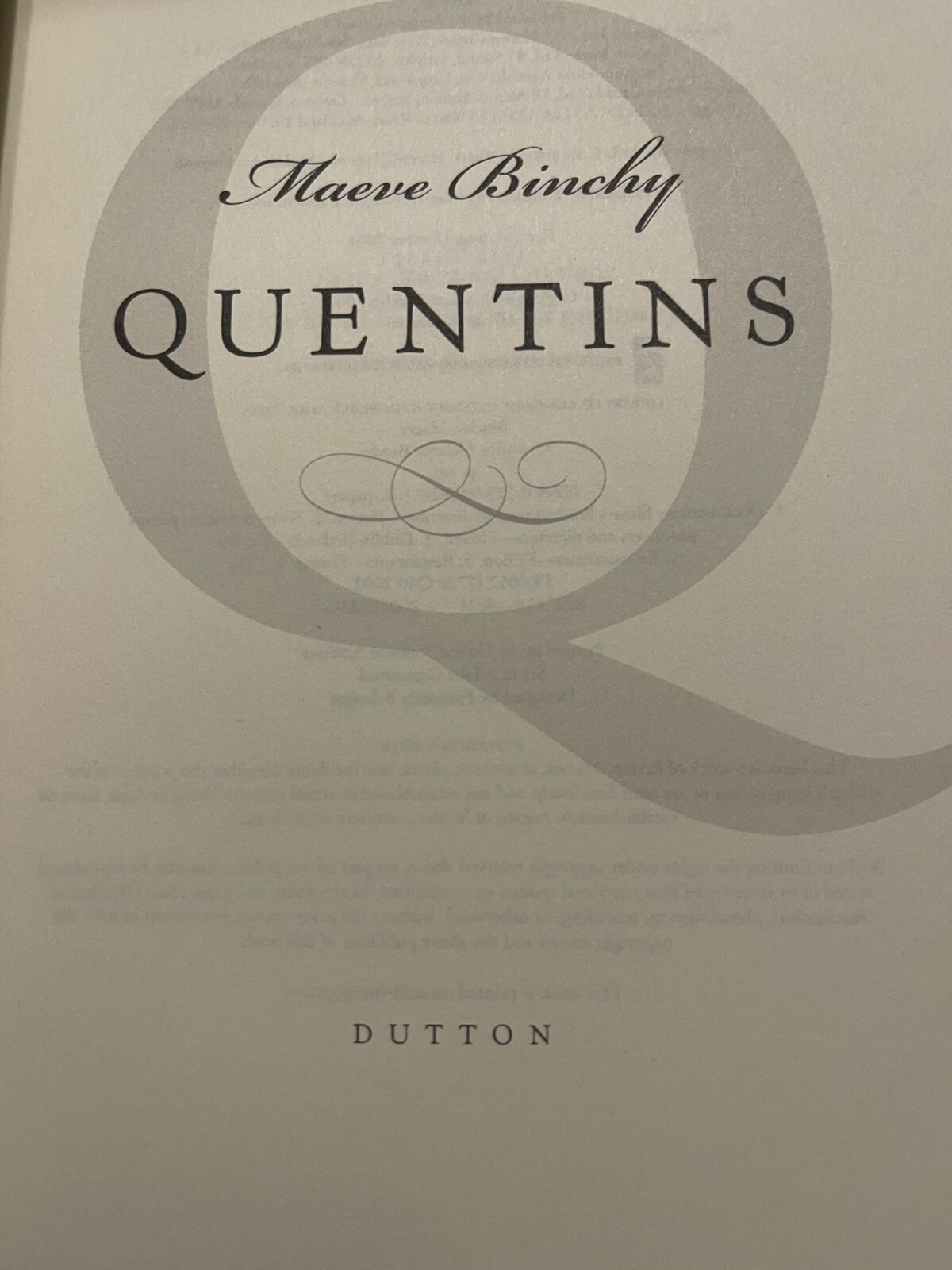 Quentins by Maeve Binchy (2002, Hardcover) (1st Edition, 1st Printing) – New