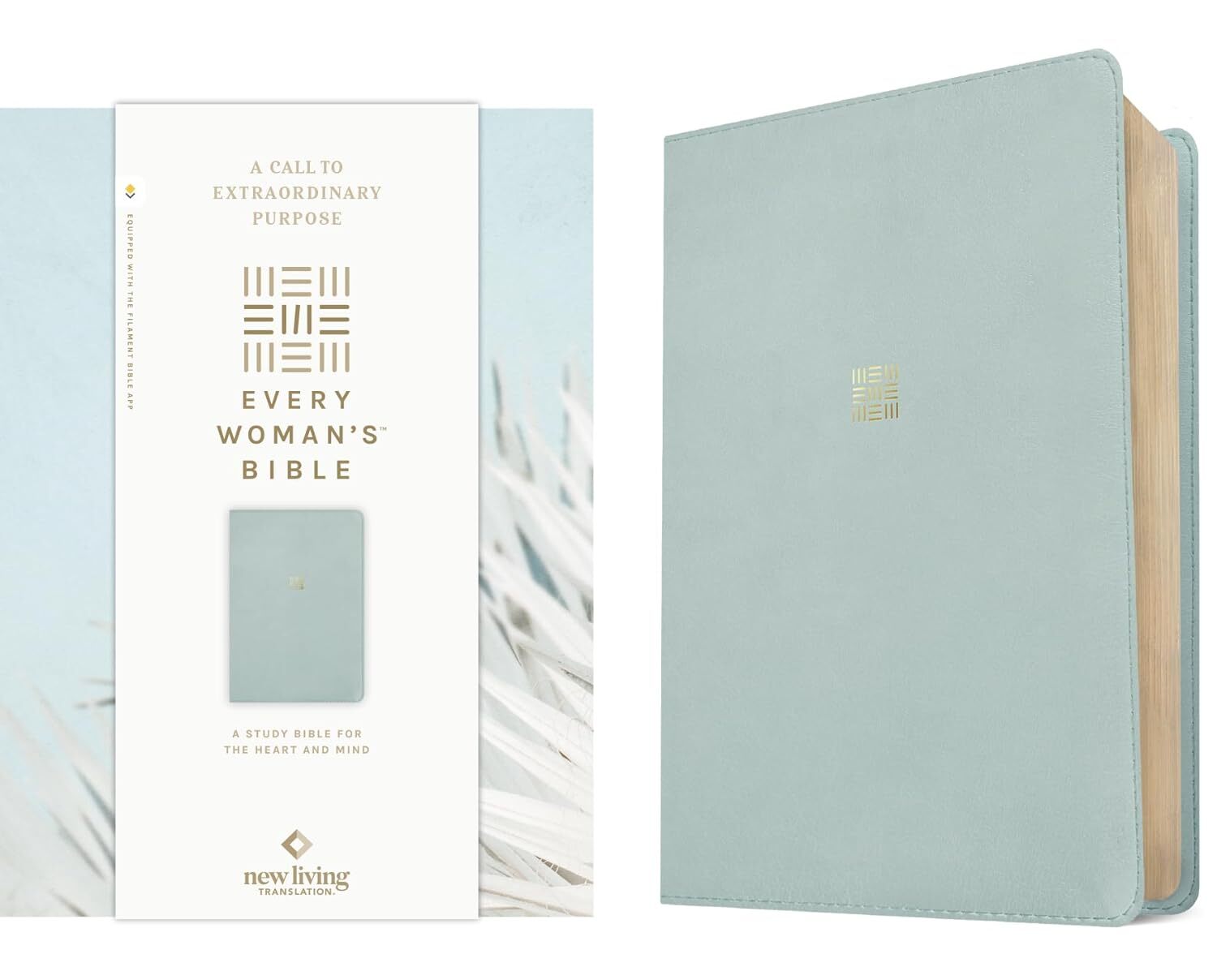 NLT Every Woman’s Bible, Filament Enabled (LeatherLike, Sky Blue, Red Letter) –