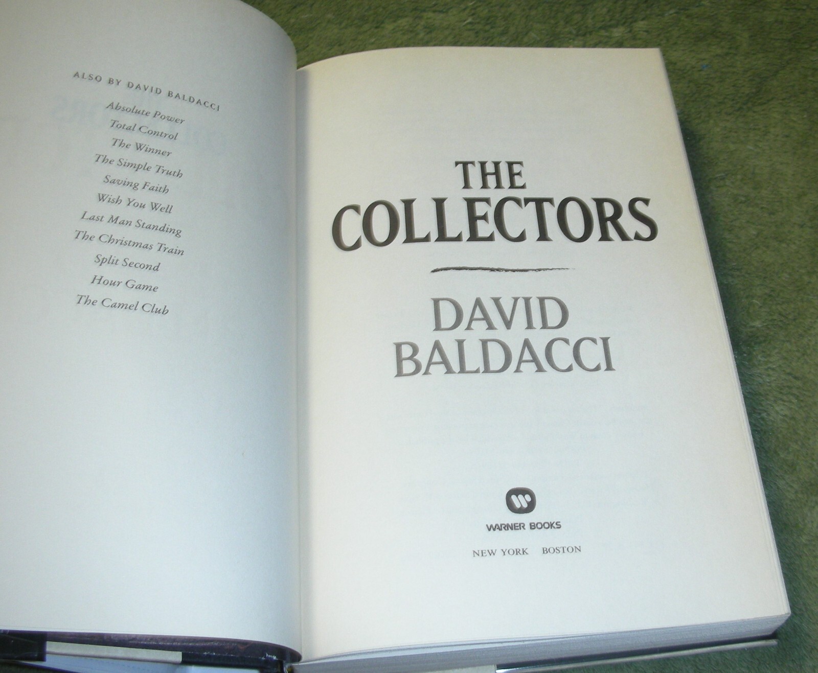 THE COLLECTORS by David Baldacci 2006 HC/DJ ~ 1st Ed 1st Print + Cover MINT