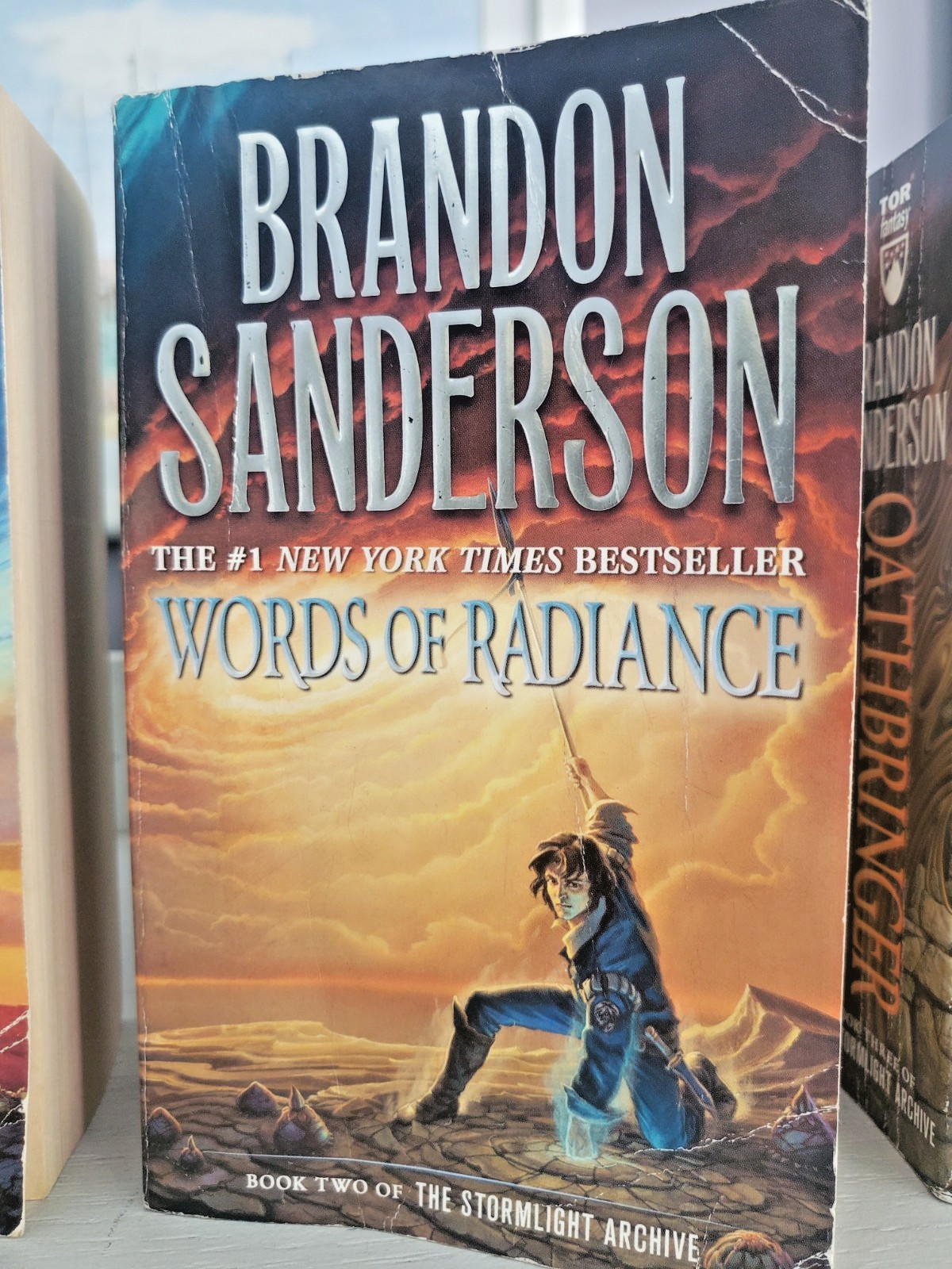 First 5 books of the Stormlight Archive by Brandon Sanderson.
