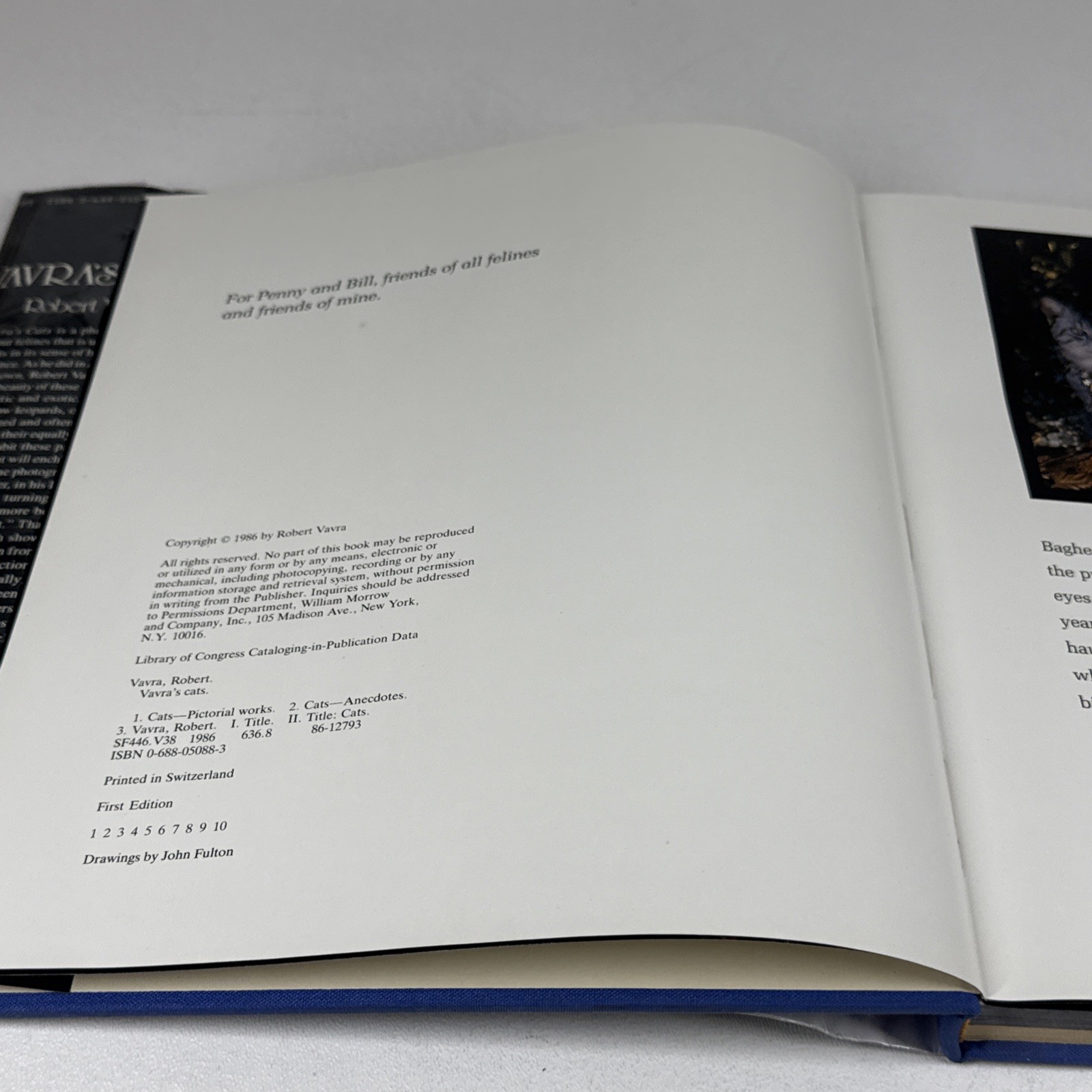 Vavras Cats Robert Vavra Photography Signed 1986 1st Ed Hardcover DJ