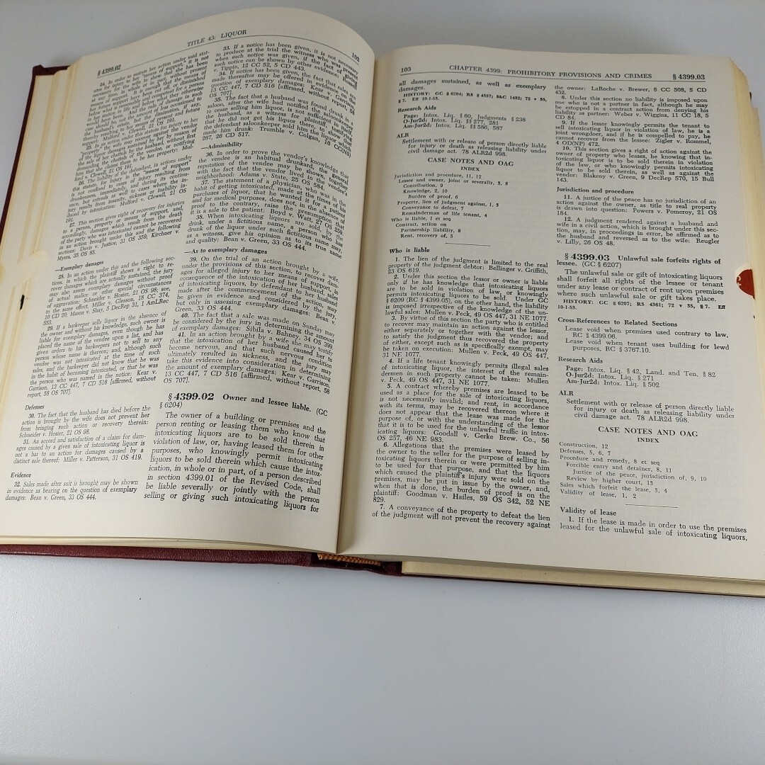 Page’s Ohio Revised Code Annotated Title 43 Liquor & 45 Motor, 1973 & 1981 Supp