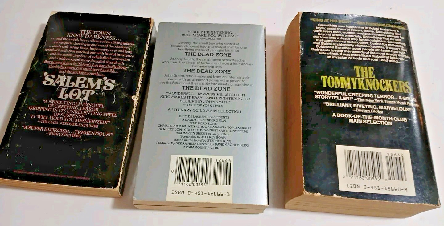 Stephen King Early Lot 3 1st Signet Ed. Salem’s Lot, Dead Zone, Tommyknockers