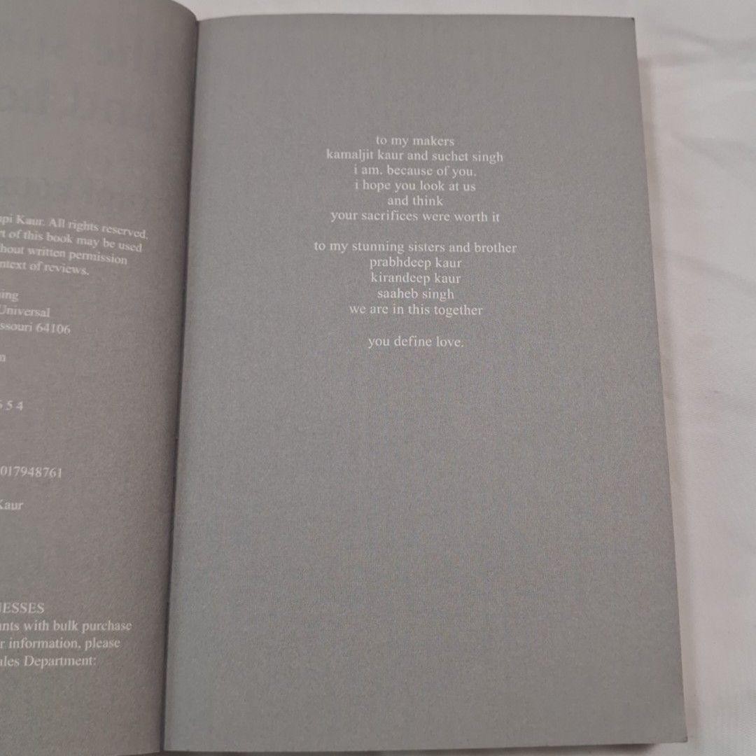 The Sun And Her Flowers, Rupi Kaur Paperback Andrews McMeel 2017 White Poetry