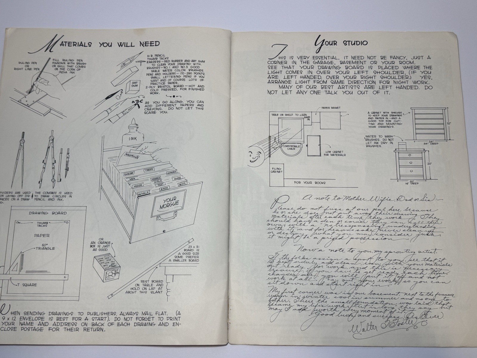 COMICS by Walter T Foster Instructional Drawing Book #23 VTG 1950s Hal Rasmusson