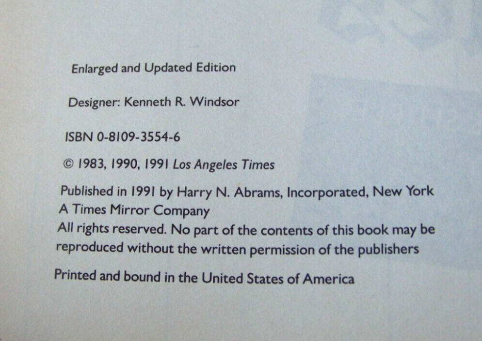 Sports Pages of the Los Angeles Times 1991 Enlarged & Updated Edition 296 pages