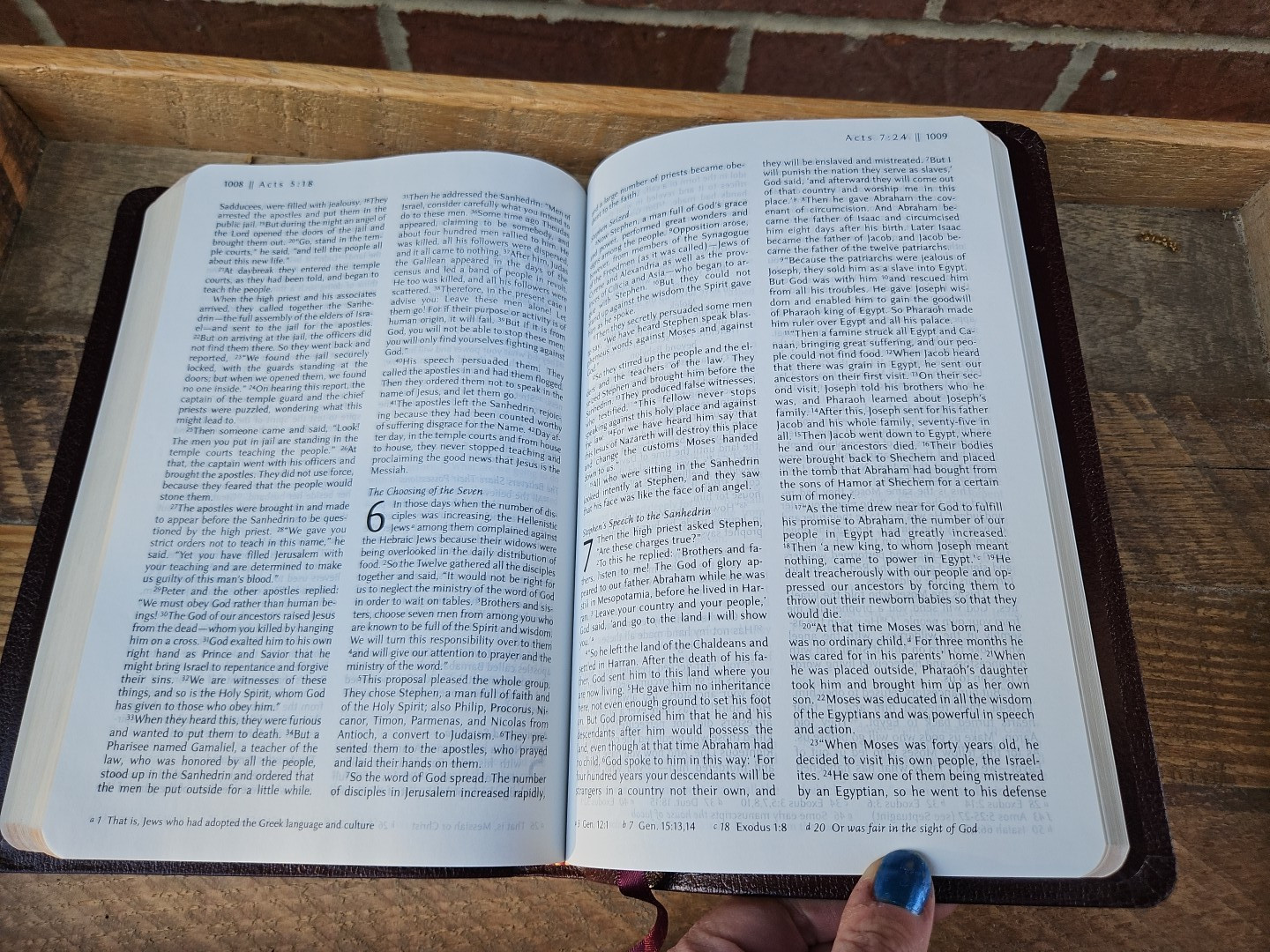 VG! TNIV Large Print Thinline Bible Deep Burgundy Bonded Leather OOP