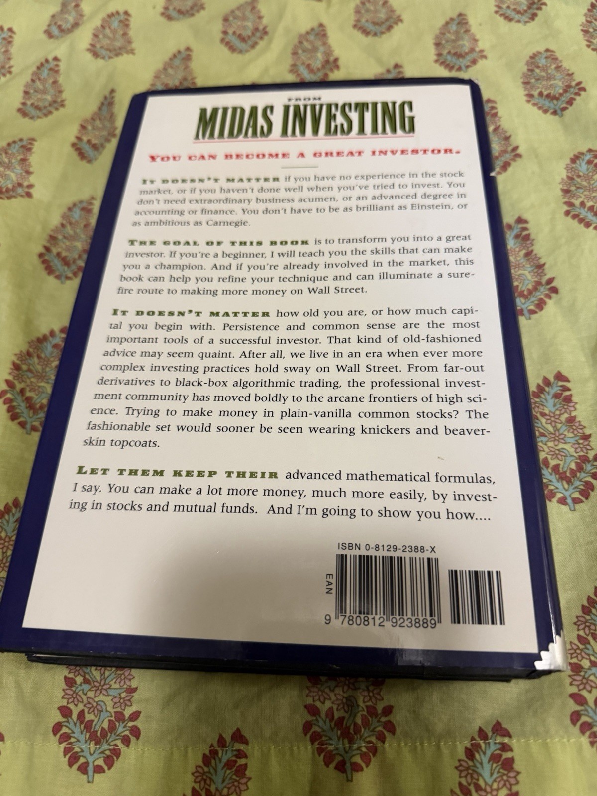 Midas Investing : by Jonathan Steinberg (1996, Hardcover)