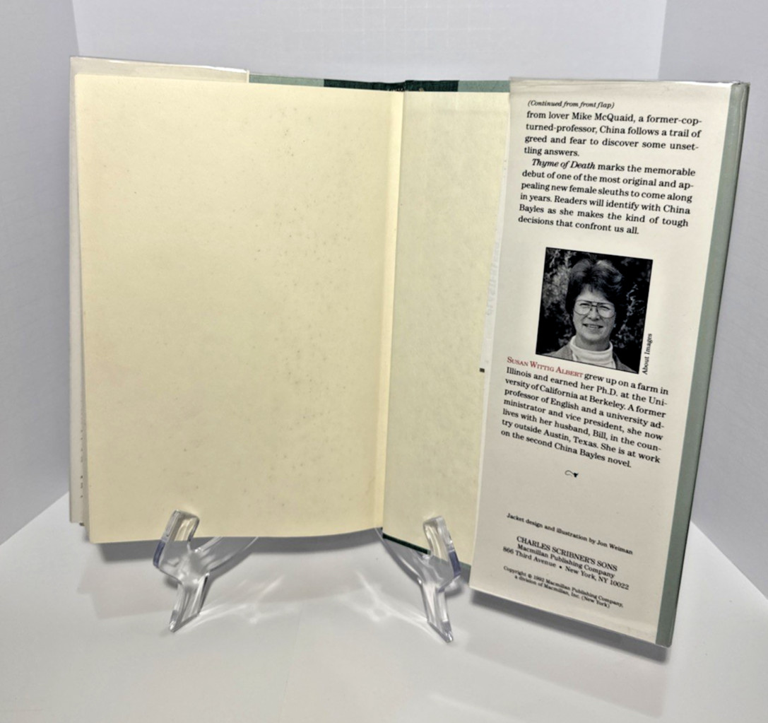SIGNED 1st Edition HCDJ | Thyme of Death by Susan Wittig Albert