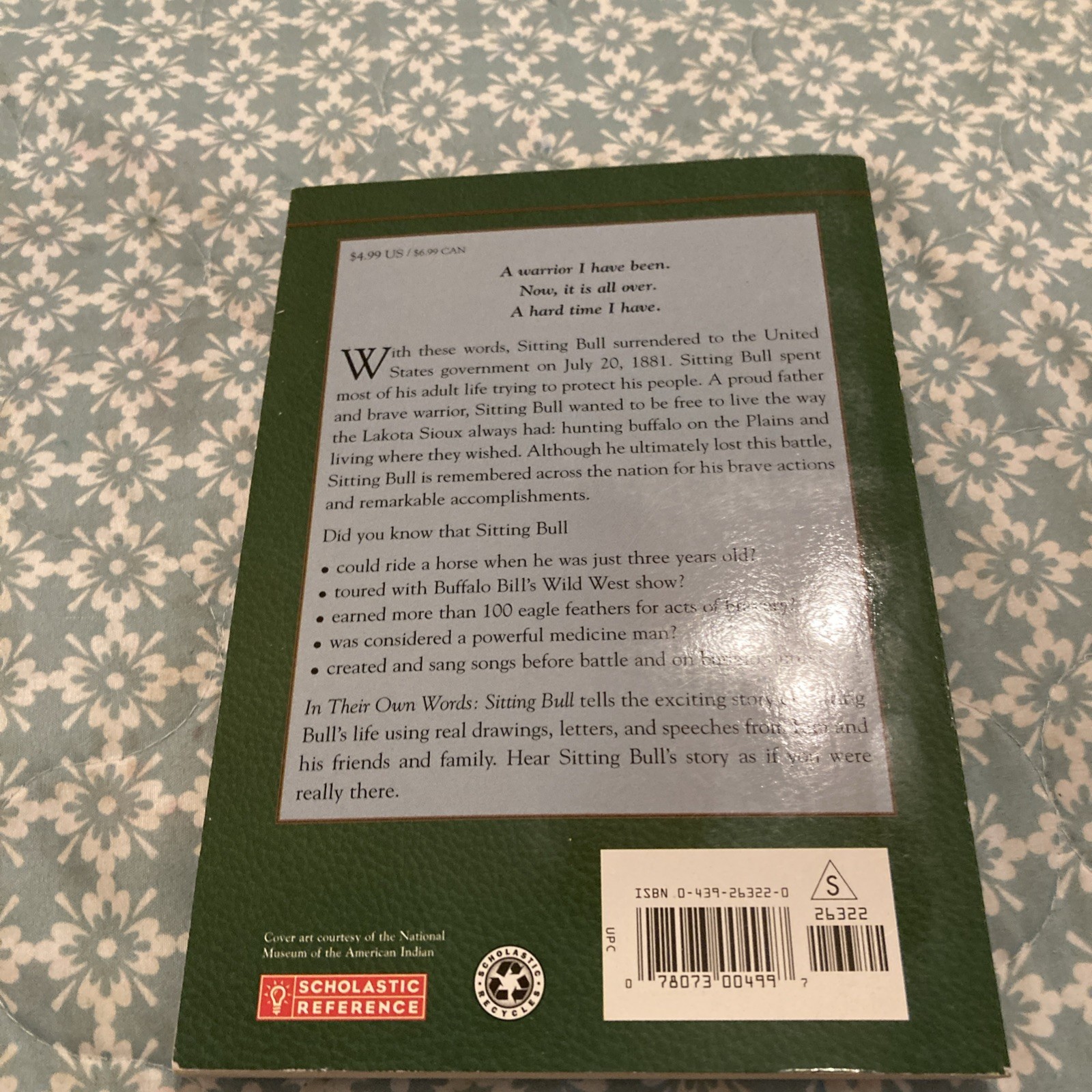 Sitting Bull by Peter Roop and Connie Roop (2002, Digest Paperback)