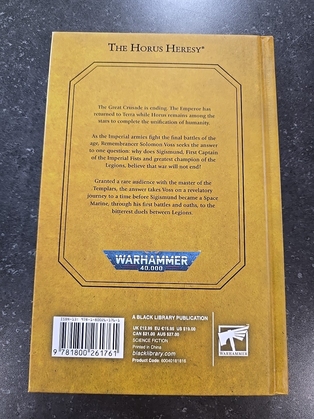 Sigismund: the Eternal Crusader by John French Hardcover Black Library Warhammer