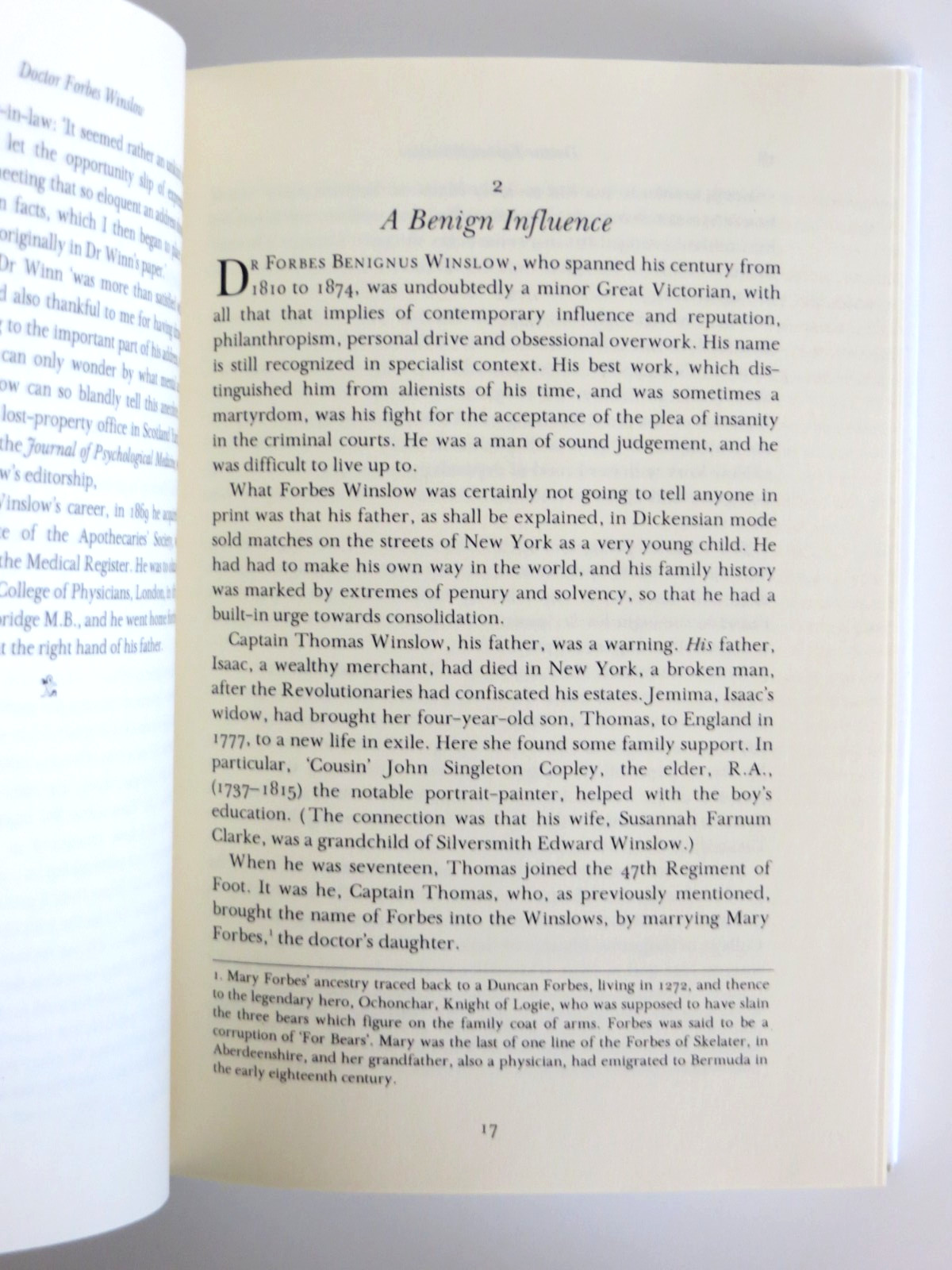 Doctor Forbes Winslow: Defender of the Insane Hardcover Book 280 pages Cappella