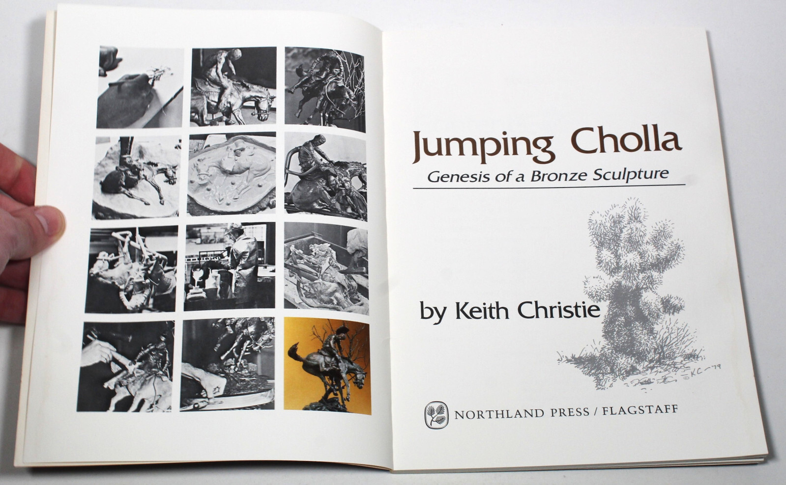 SIGNED + Illustrated Jumping Cholla Keith Christie 1981 1st Ed Bronze Sculpture