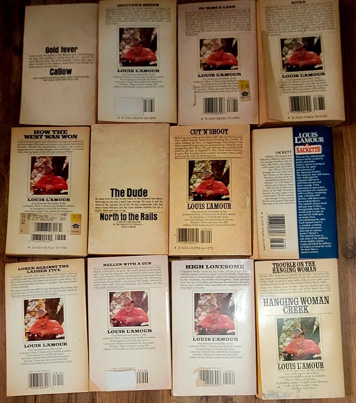 Lot Of 12 Vintage Louis L’ Amour 1960s-70s Books Paperback Western Cowboy Novels