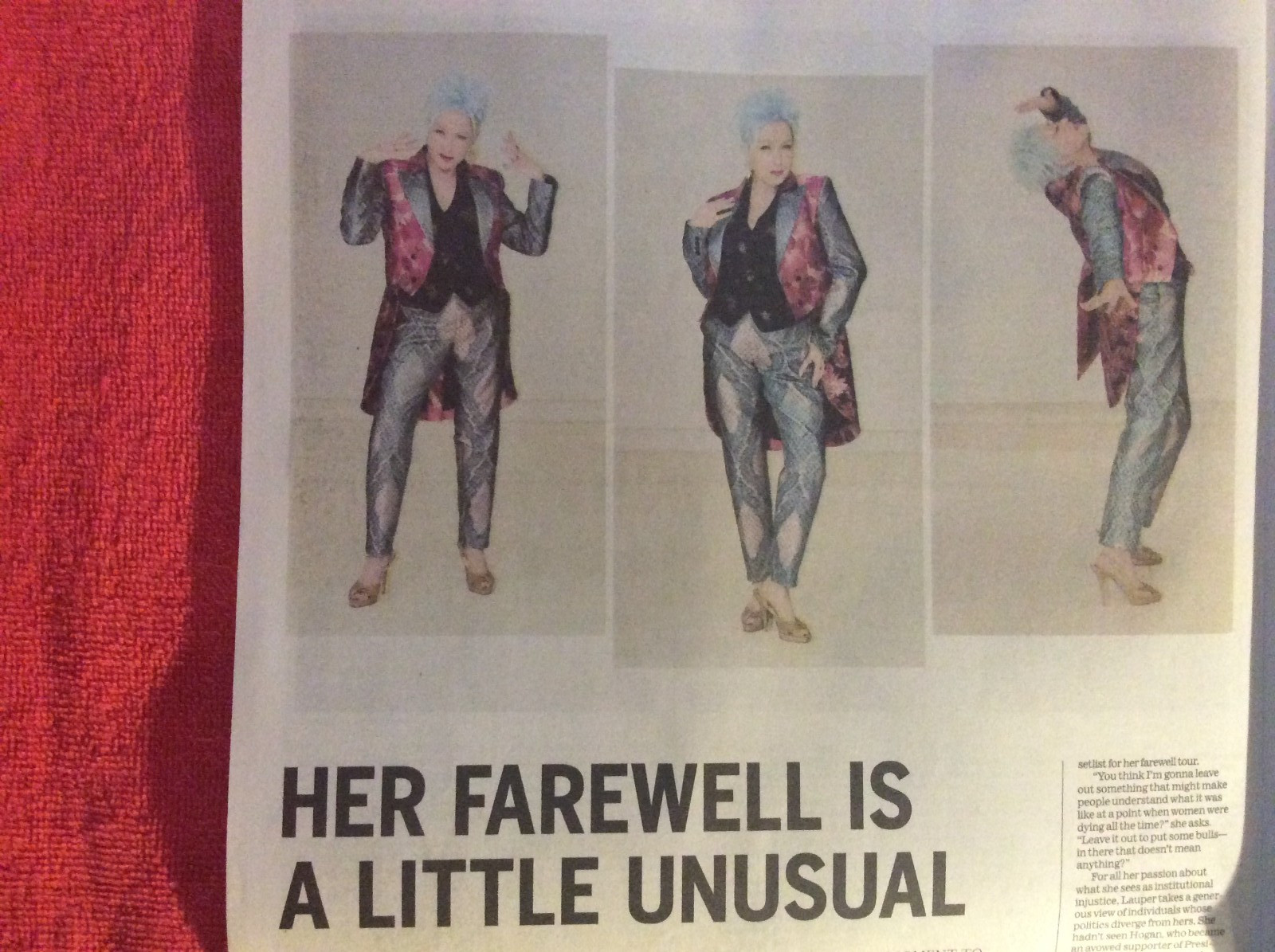 LA TIMES ENTERTAINMENT SECTION OCTOBER 12 2025 CYNDI LAUPER AZIZ ANSARI