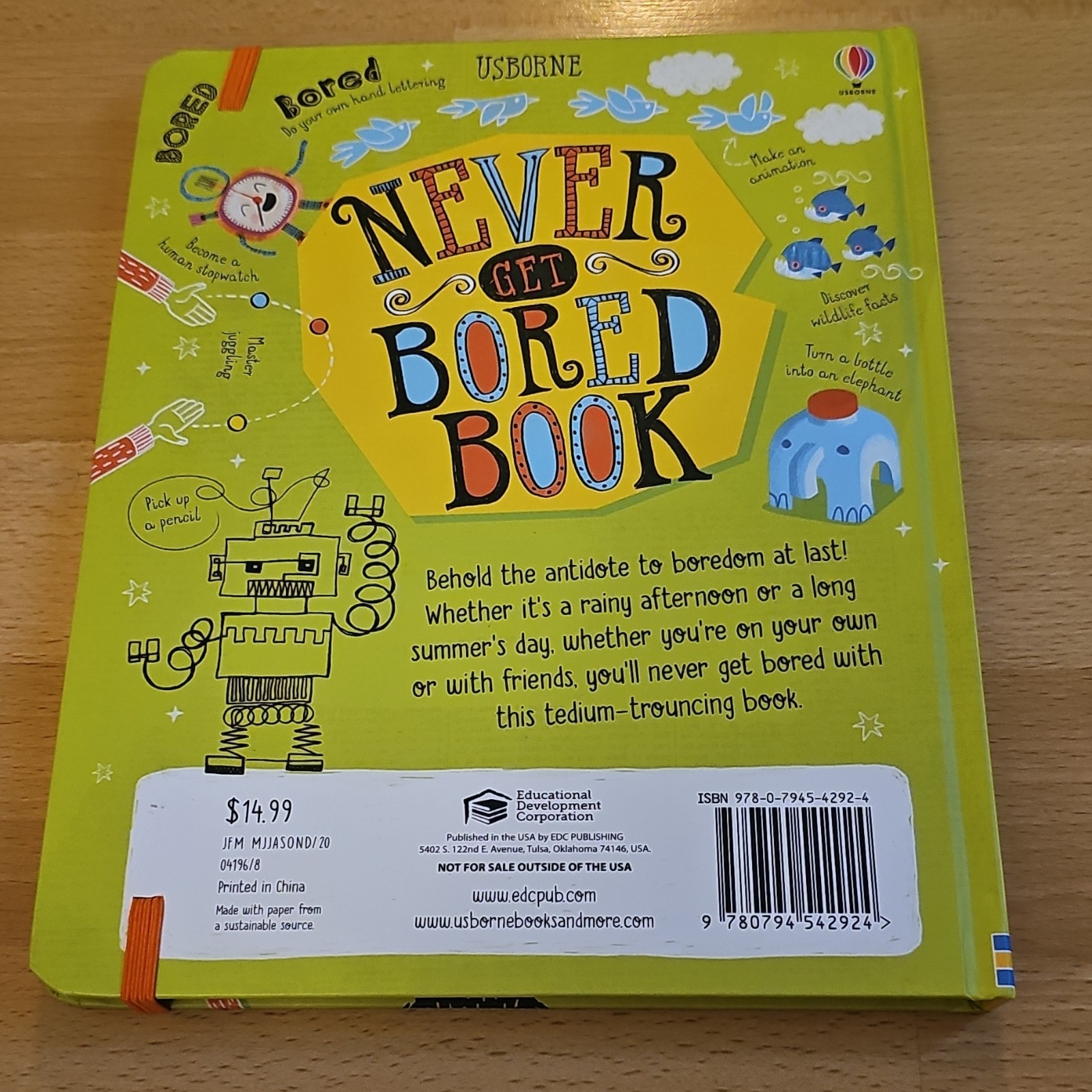 EDC Publishing Never Get Bored Book Hardcover by James & Hull Maclaine, Lara Br…