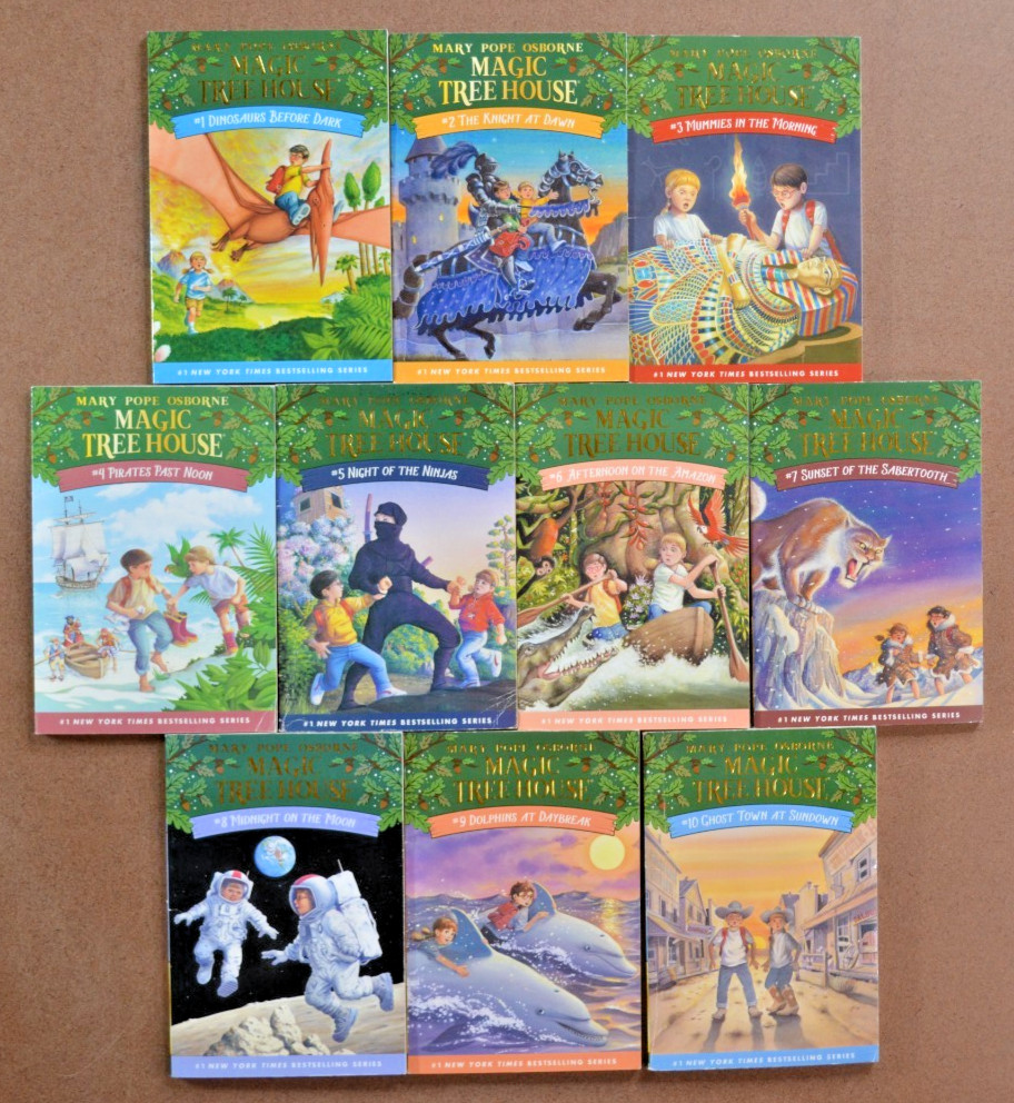 Lot of 1-10 Magic Tree House Chapter Books by Mary Pope Osborne Dinos Dark L1