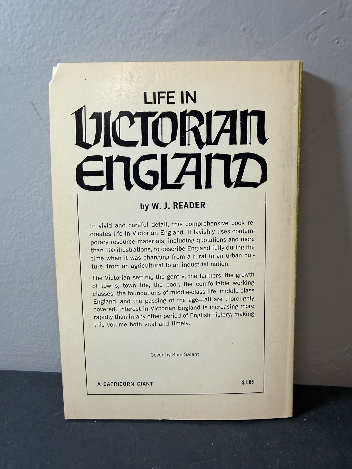 Life in Victorian England W. J. Reader 1967 Capricorn Books Paperback History