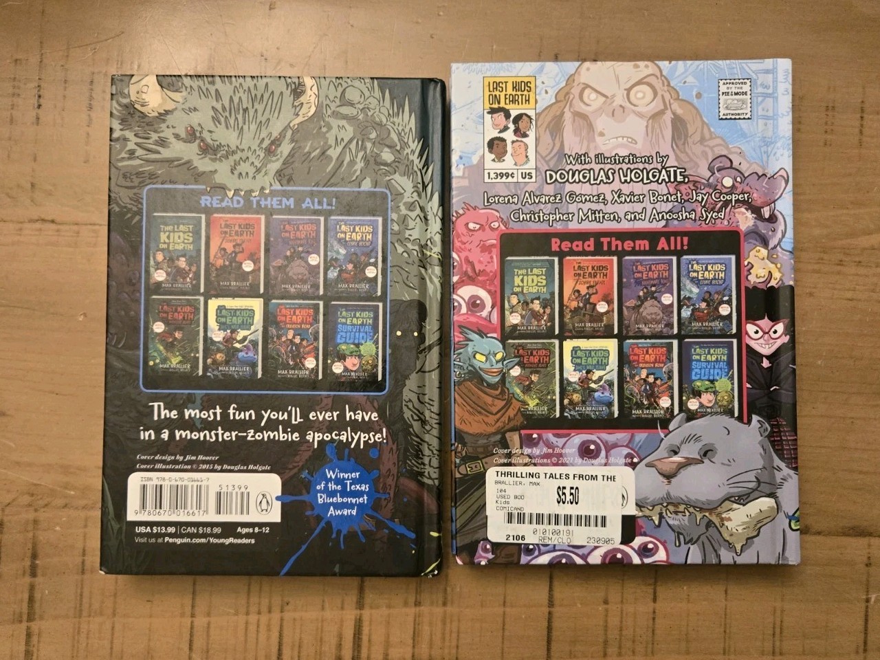 Max Brallier, THE LAST KIDS ON EARTH, (2) Hardcover Books Graphic Novels – Good