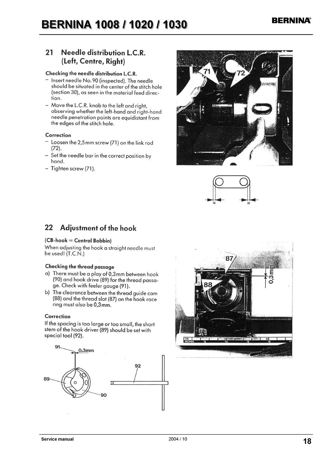 BERNINA 1008 1020 1030 Service Manual – RUGGED WIRE CLOSURE – PROTECTIVE COVERS