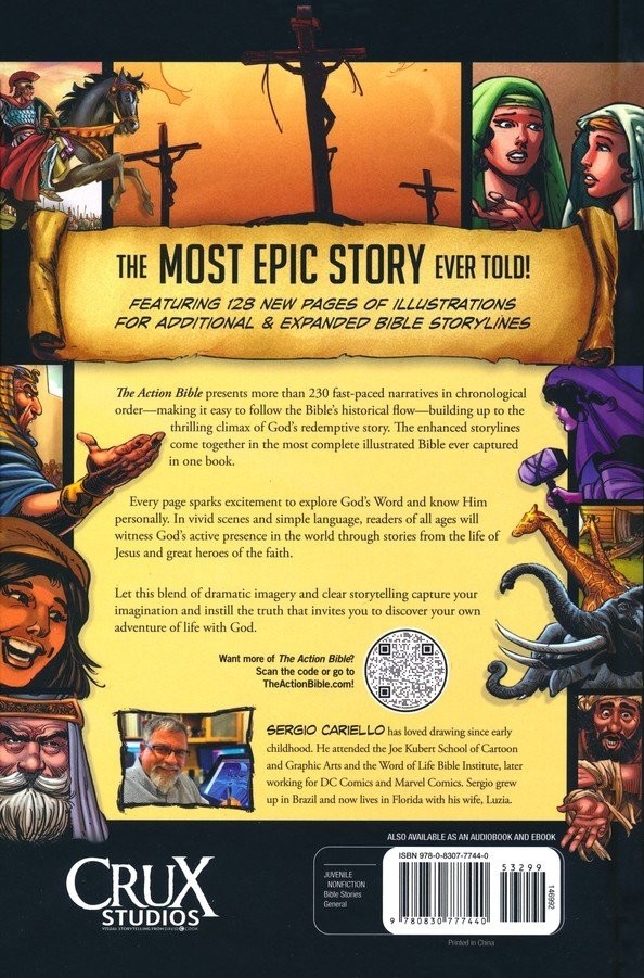 THE ACTION BIBLE Sergio Cariello (Illustrator) Pictorial HC 752 pgs Quick Ship!!