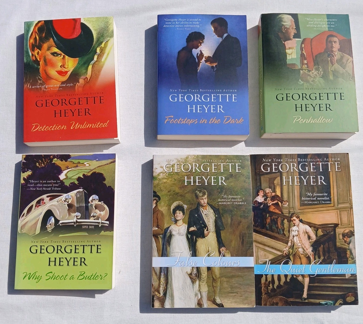 Georgette Heyer Books Lot of 6 Paperback, Mixed, Good