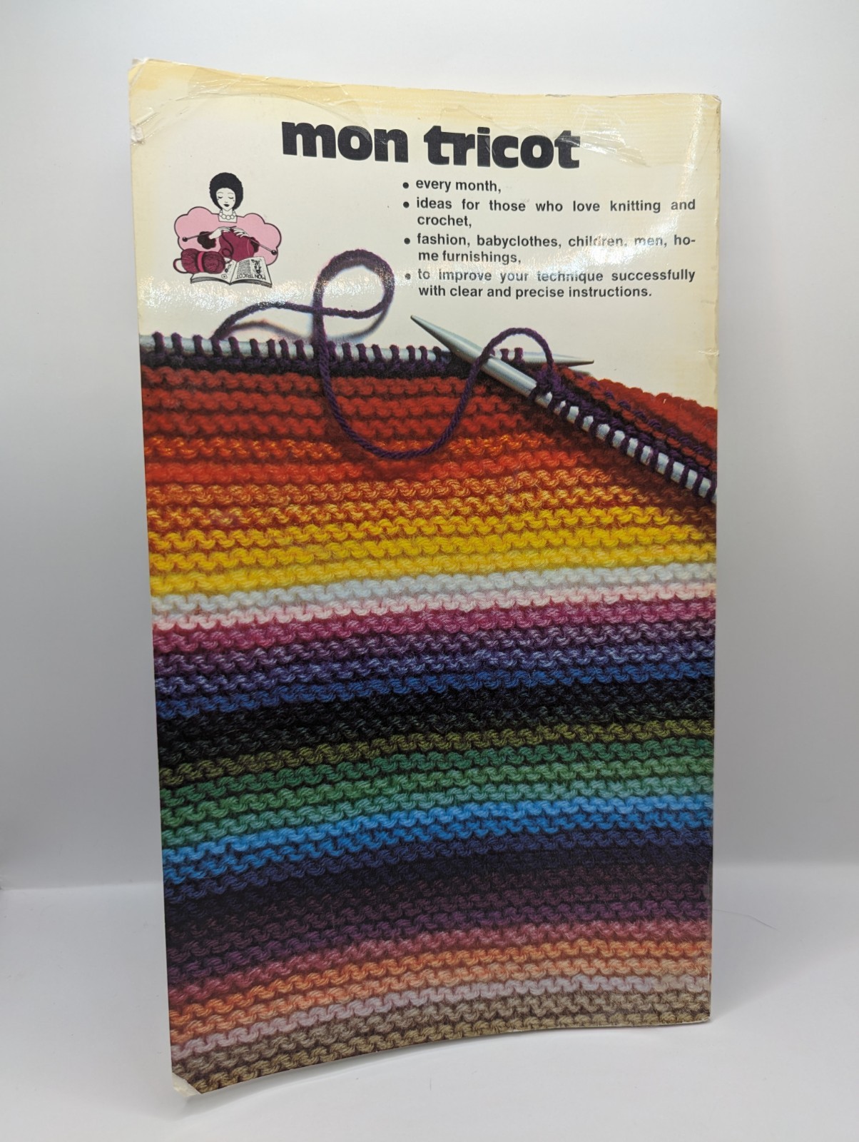Vintage 1972 Mon Tricot 250 Stitches Patterns to Knit & Crochet Book 131 Pages