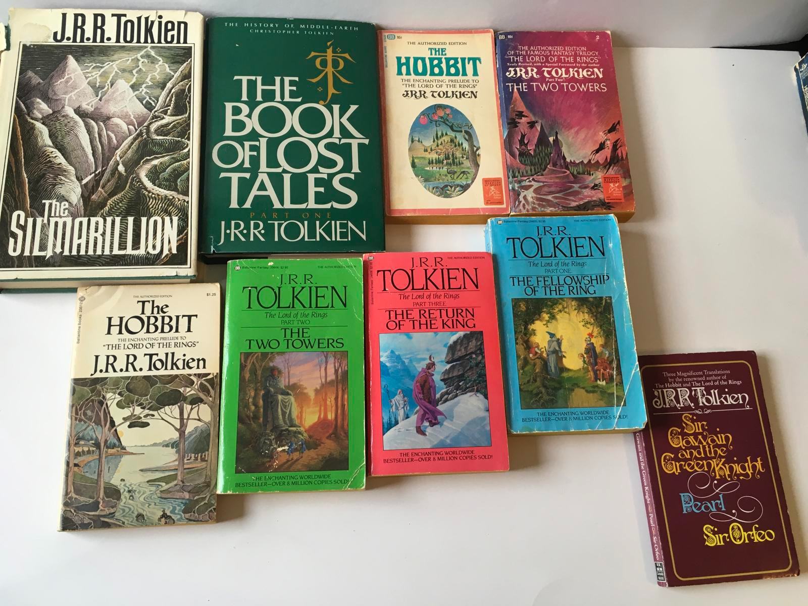 JRR Tolkien Book Lot of 9 Hardcover & Paperback Book