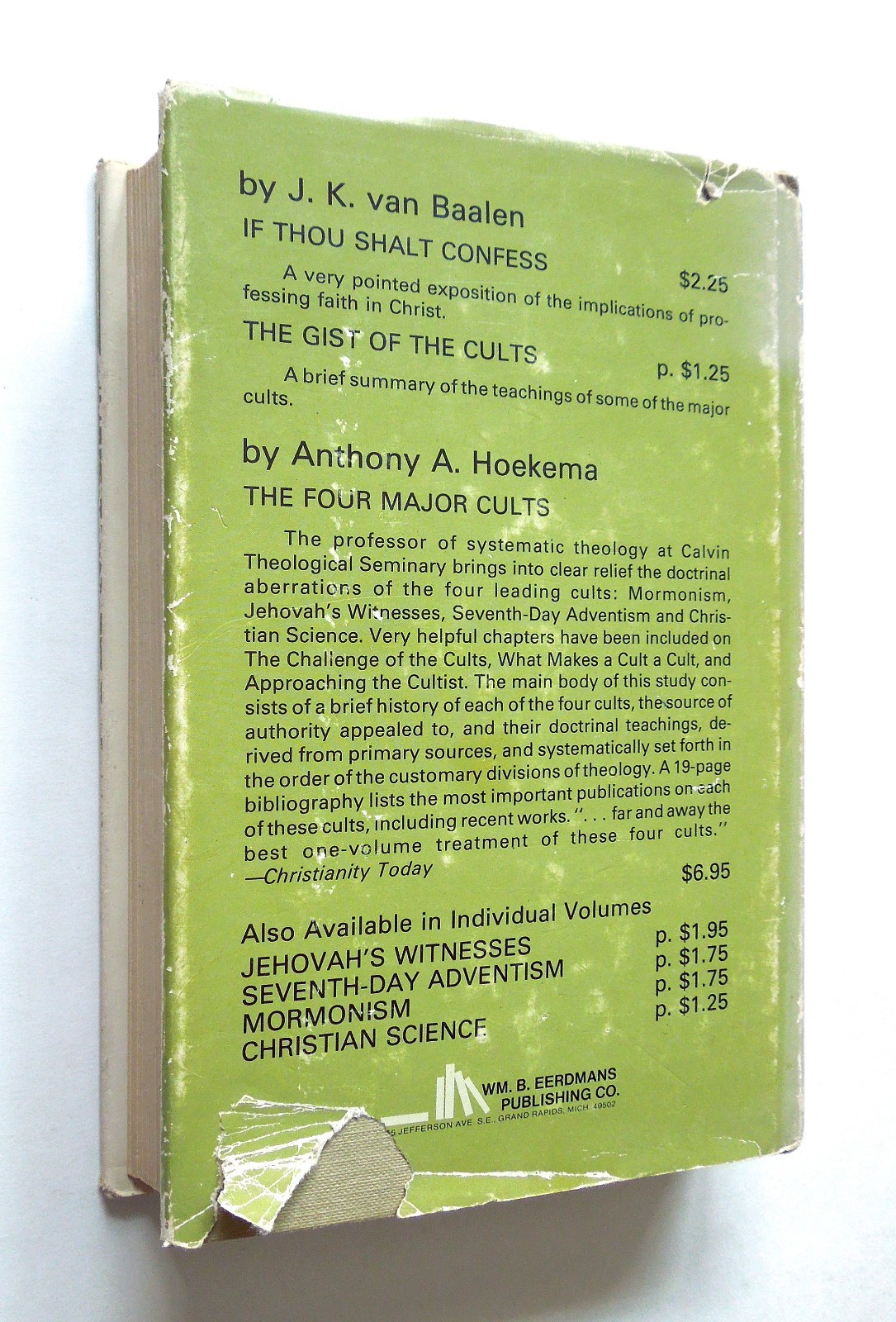 The Chaos of Cults – J.K. Van Baalen, 1975 hc w/dj, Wm. B. Eerdmans Pub. Co.