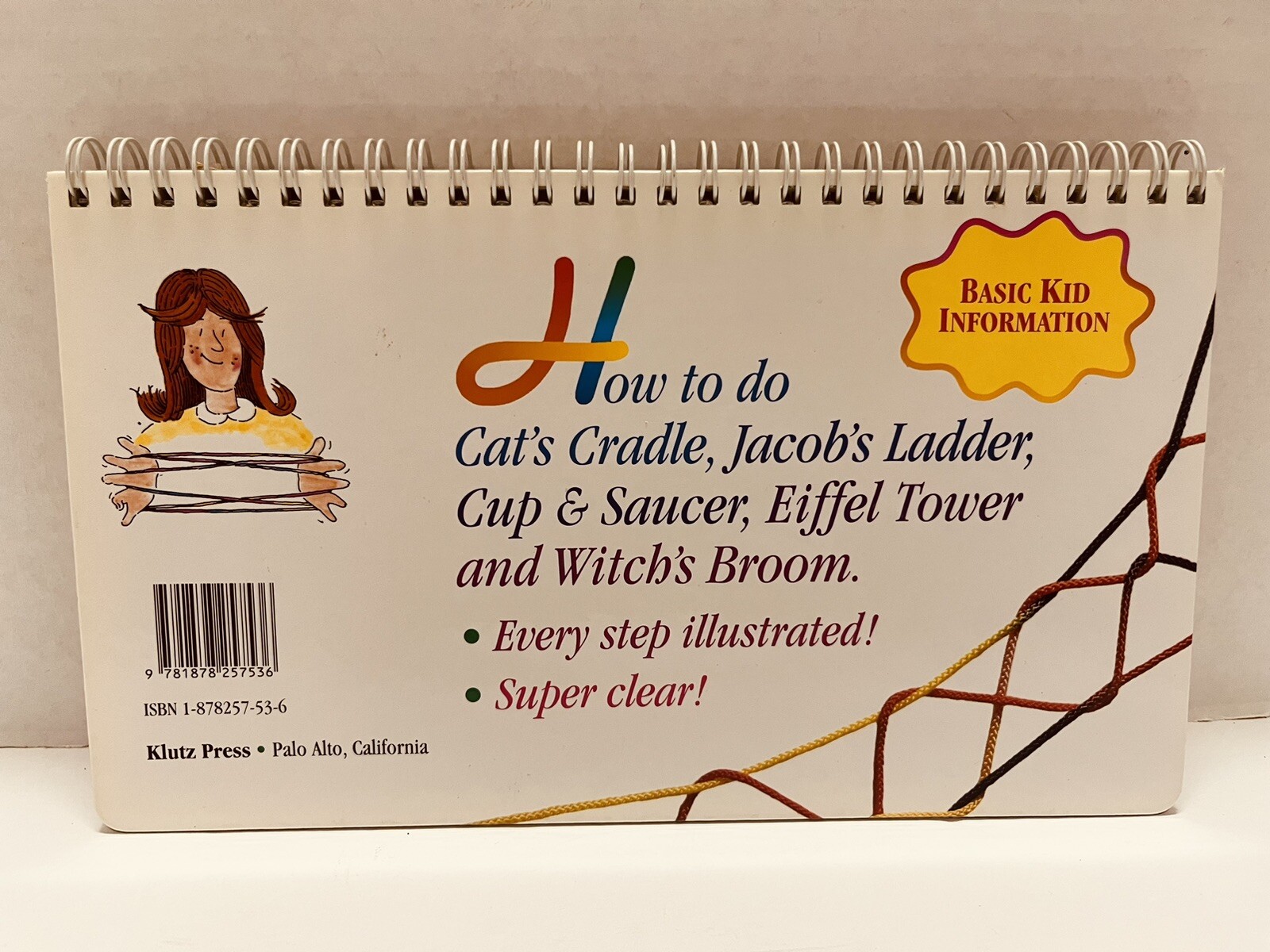 Cat’s Cradle Book of String Figures by Anne Akers Johnson 1993 HB Klutz Press