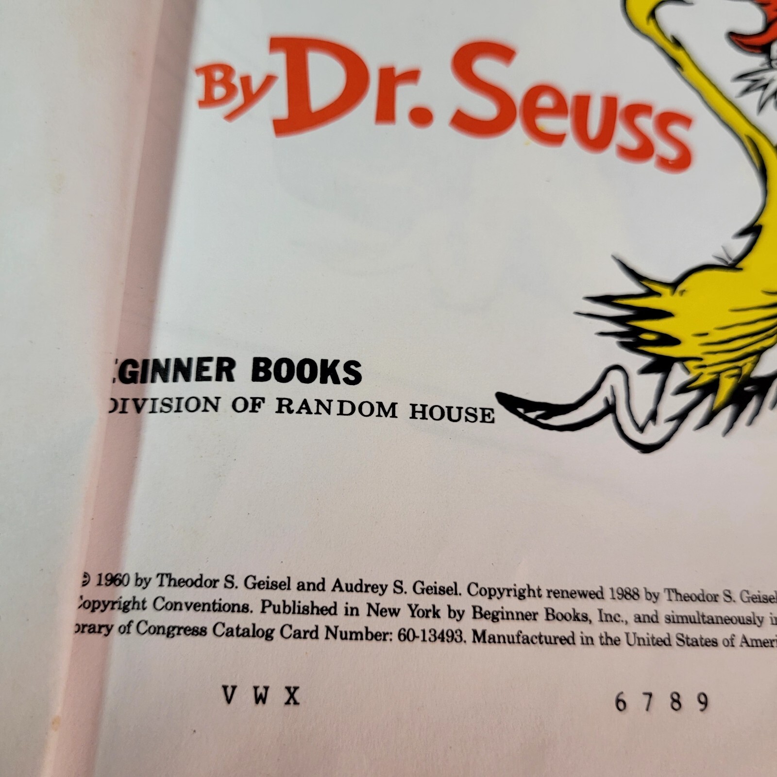 Green Eggs And Ham Book Dr. Seuss Crafter 62 Pages hard cover front pages gone