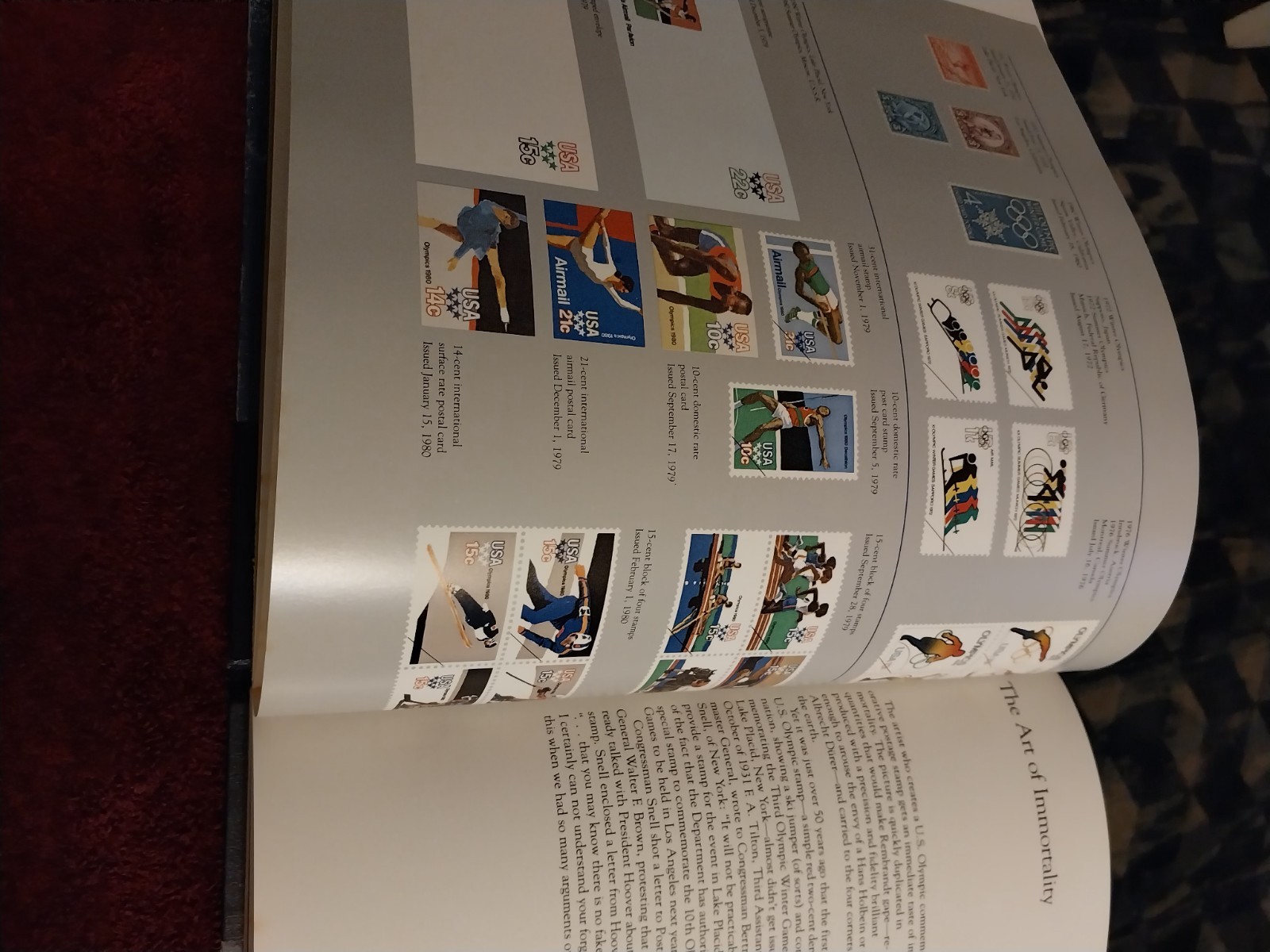 1984 Olympics Golden Moments Commemorative Stamp Album/Book. Empty. See Pics.