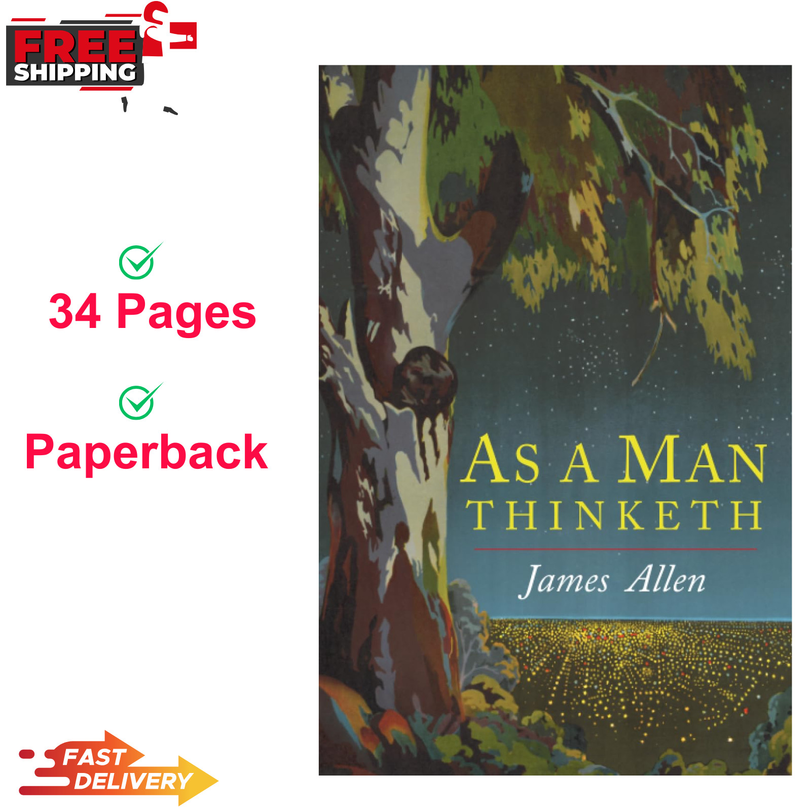 As a Man Thinketh by James P. Allen(Author) Paperback, 34 Pages,English Language
