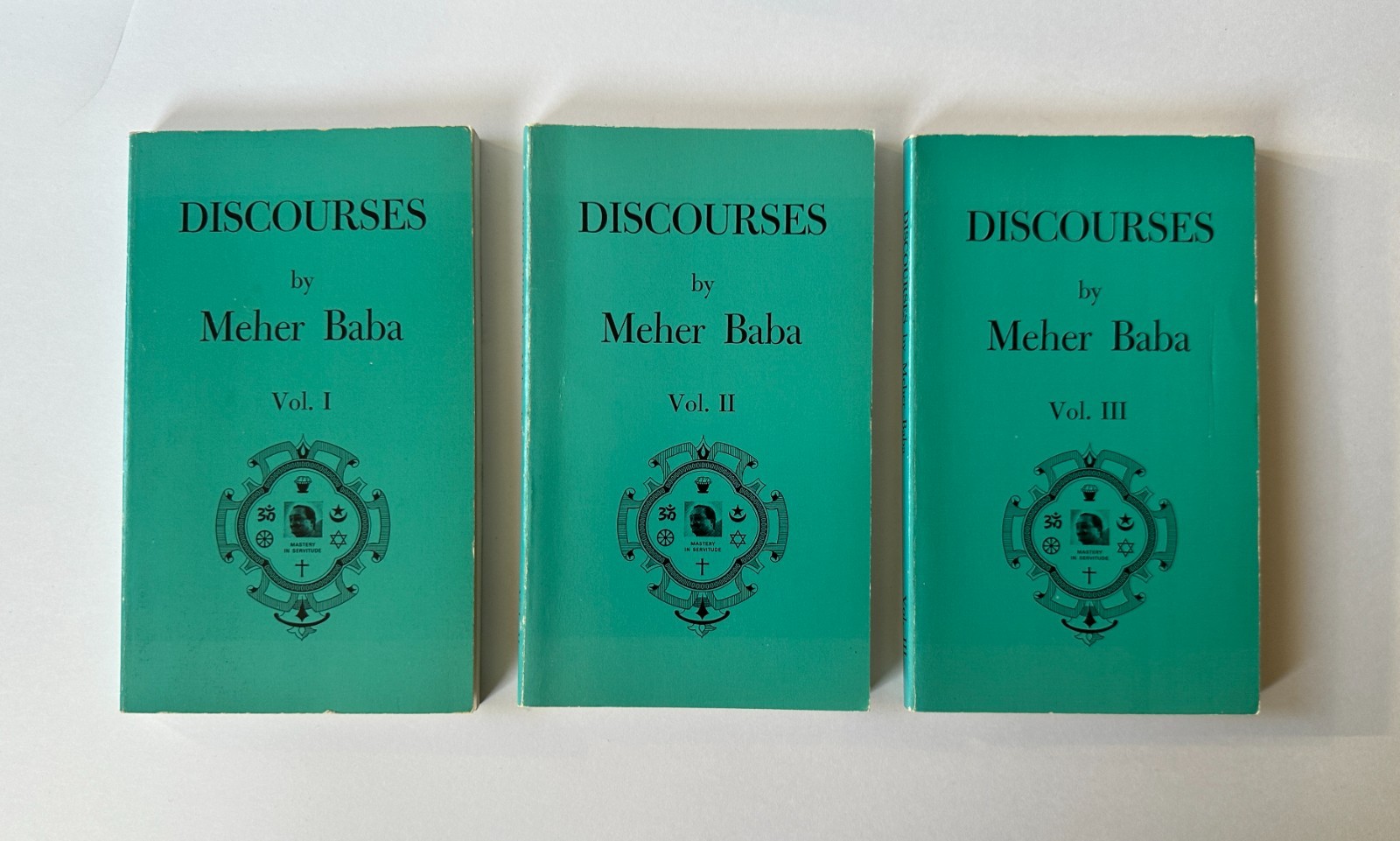 MEHER BABA Discourses Vol. I-II-III | 1973 Sufism Reoriented 3 MM Paperback Lot