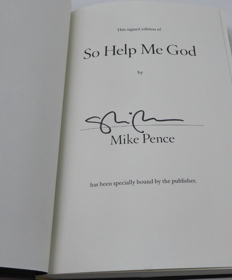 *SIGNED* So Help Me God by Mike Pence (2022, Hardcover)