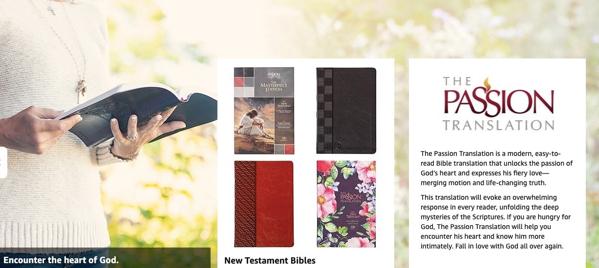 The Passion Translation New Testament with Psalms Faux Leather Brown LikeNEW