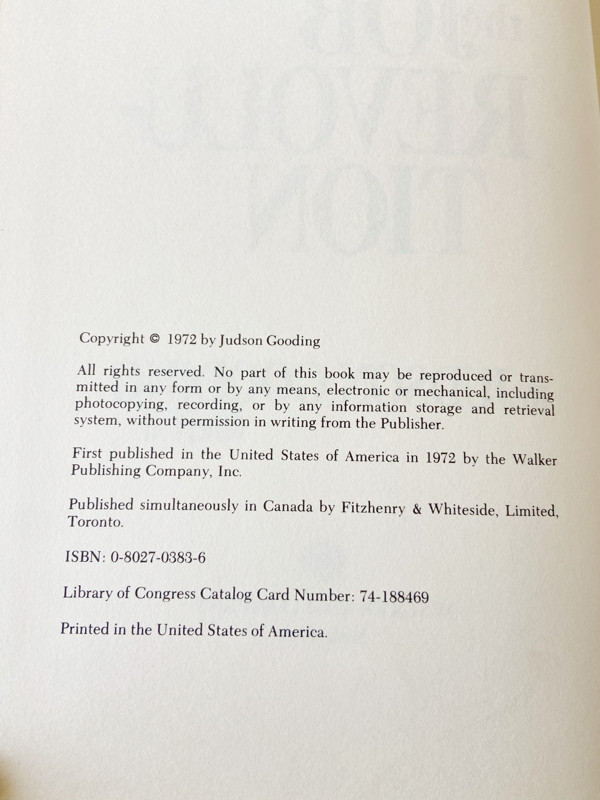 1972 HC The job revolution BY Gooding, Judson
