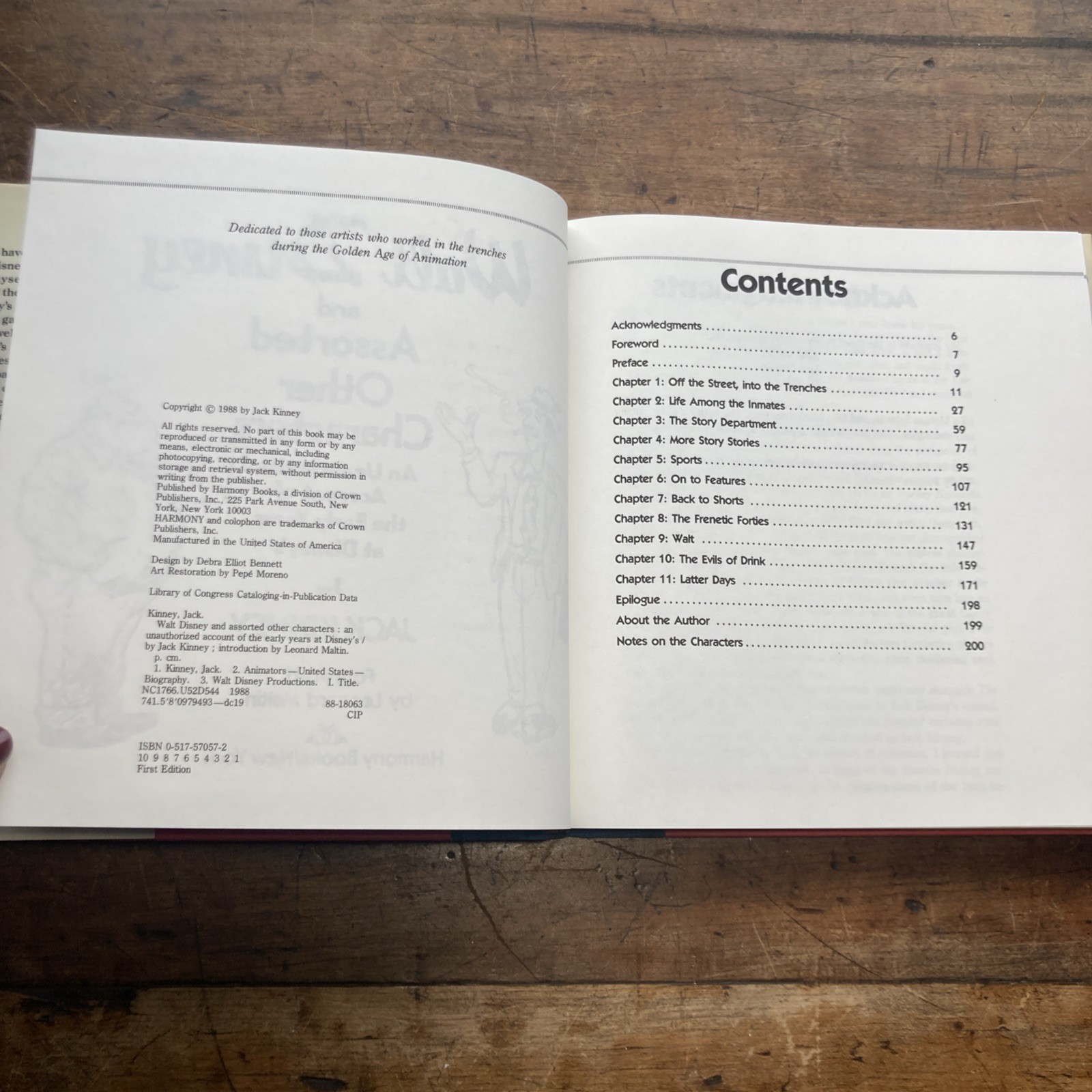 Walt Disney And Assorted Other Characters by Jack Kinney 1988 First Edtion