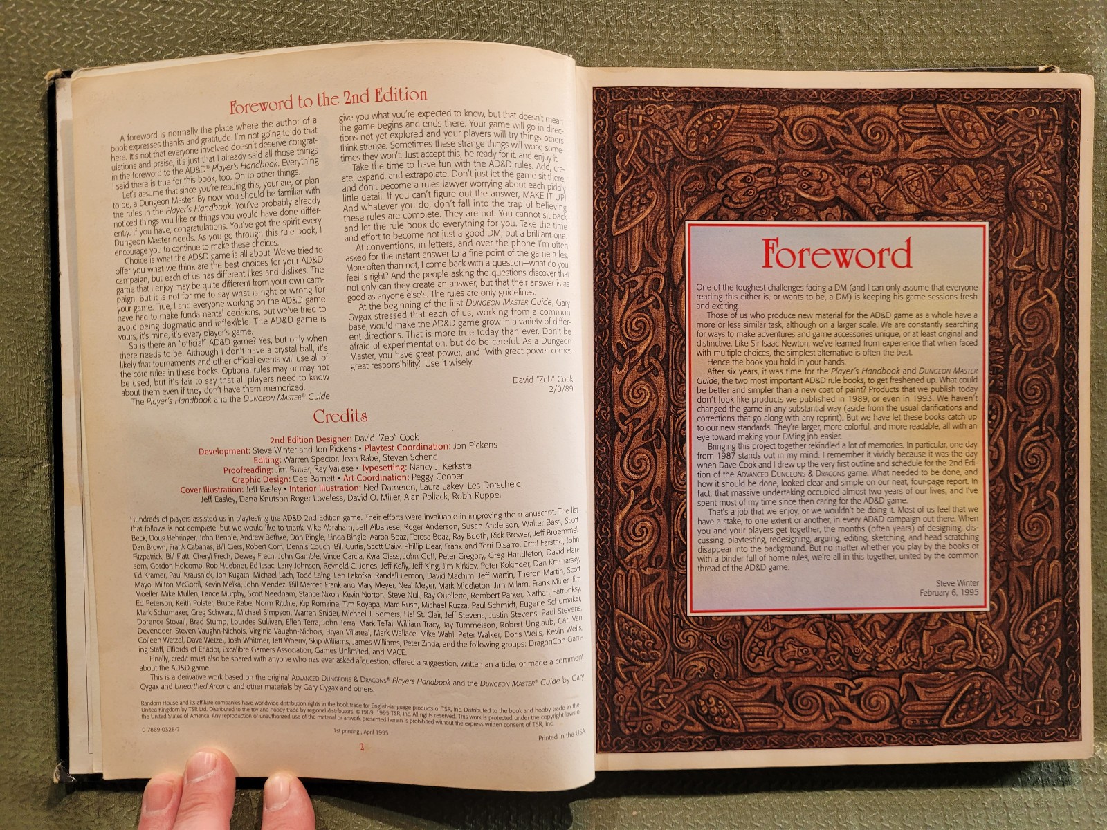 TSR 2160 AD&D Dungeon Master Guide 2E First Printing Hardcover